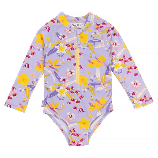 Jan & Jul Girls Long Sleeve UPF 50+ One Piece Swimsuit