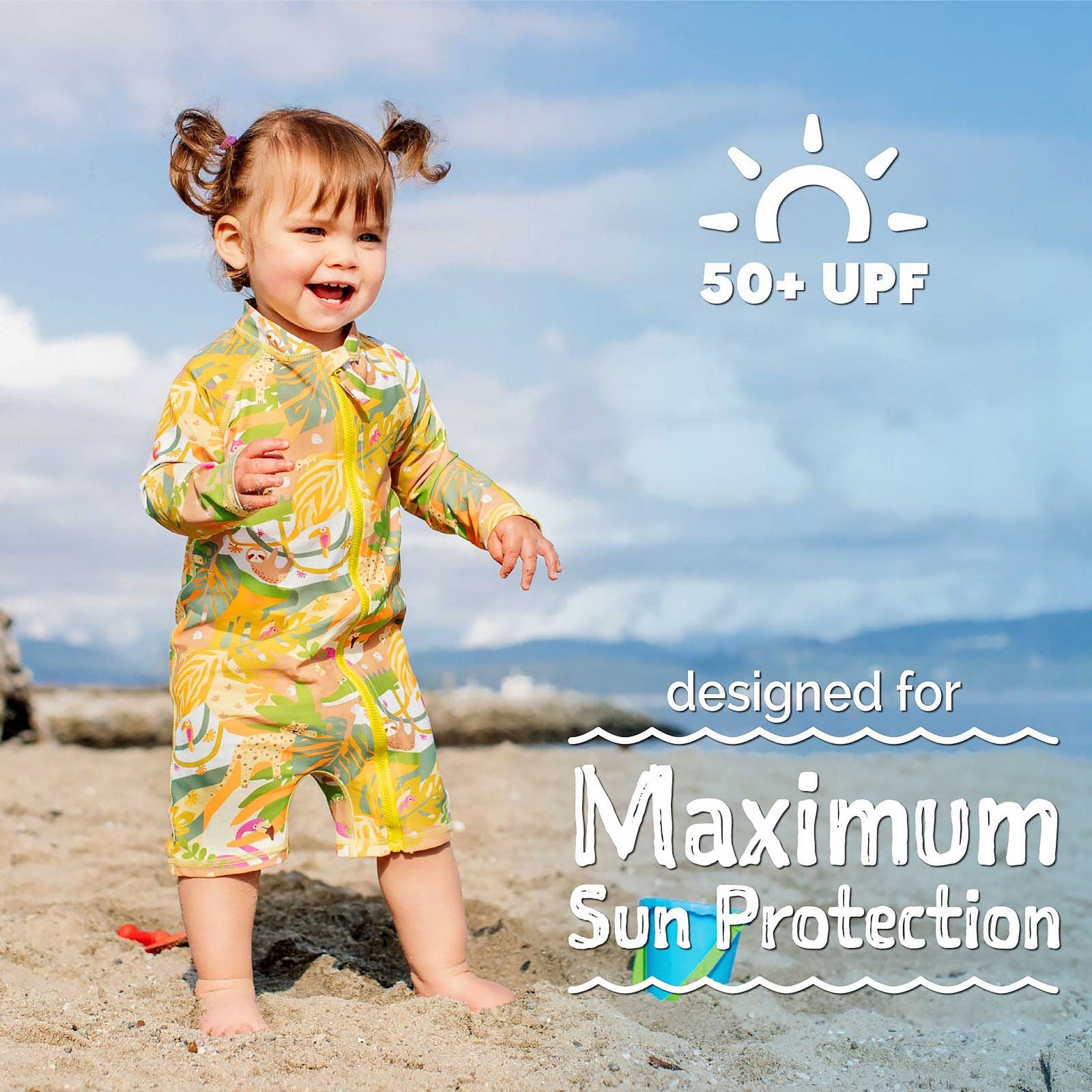 Jan & Jul Full Coverage Kids UPF 50+ Sun Suit