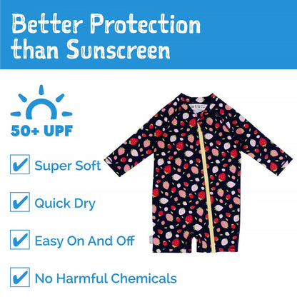 Jan & Jul Kids 50+ UPF One Piece Rashie Zip UV Sun Suit