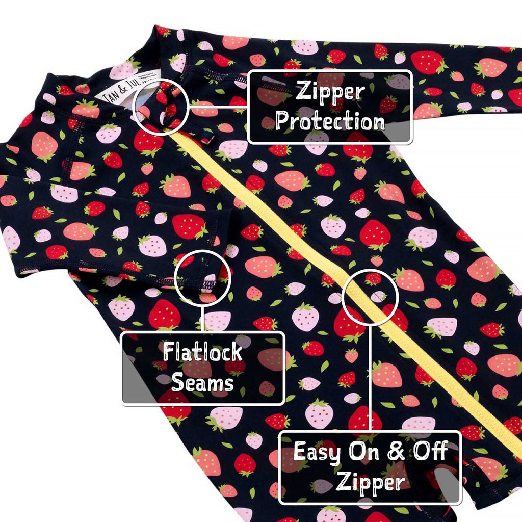 Jan & Jul Kids 50+ UPF One Piece Rashie Zip UV Sun Suit