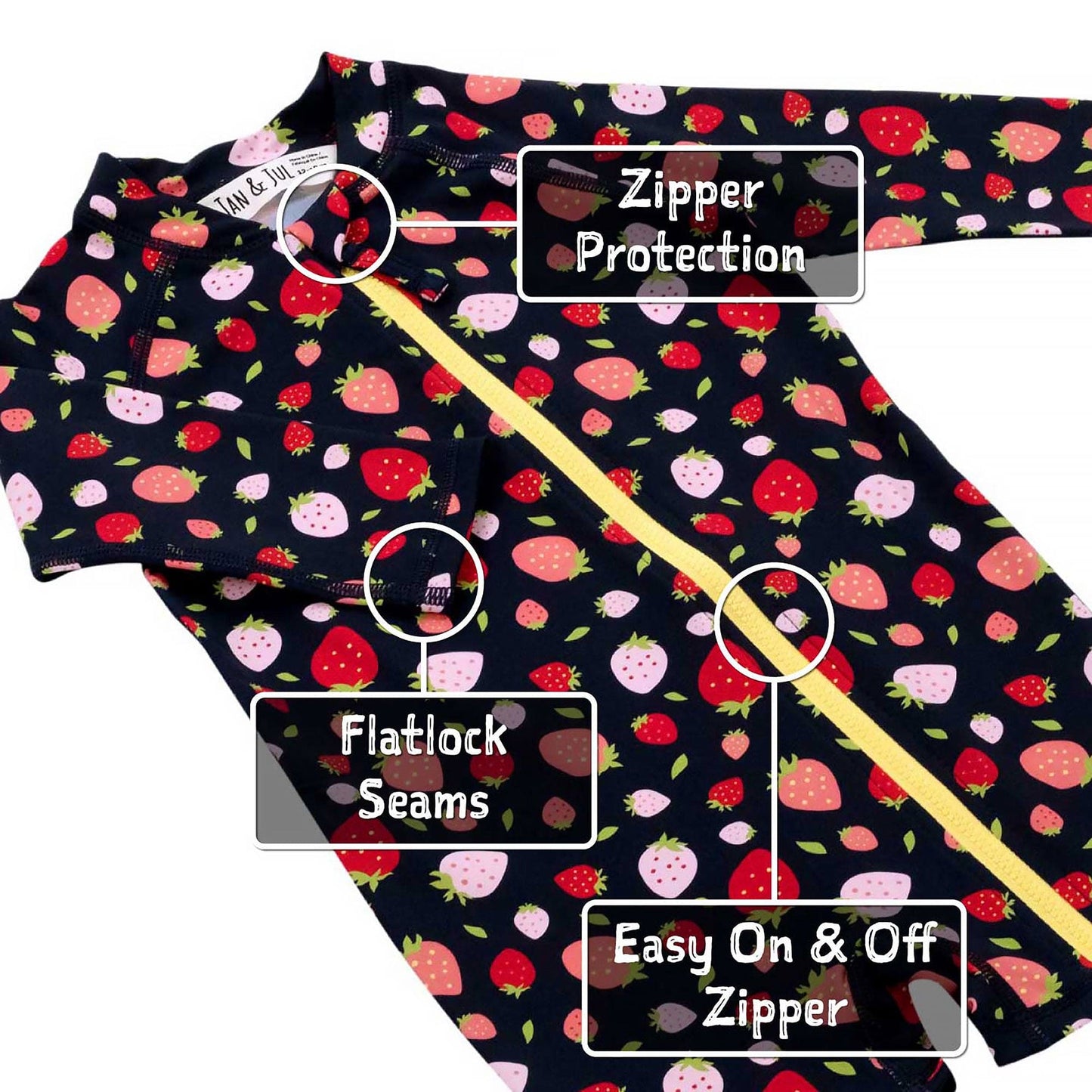 Jan & Jul Kids 50+ UPF One Piece Rashie Zip UV Sun Suit
