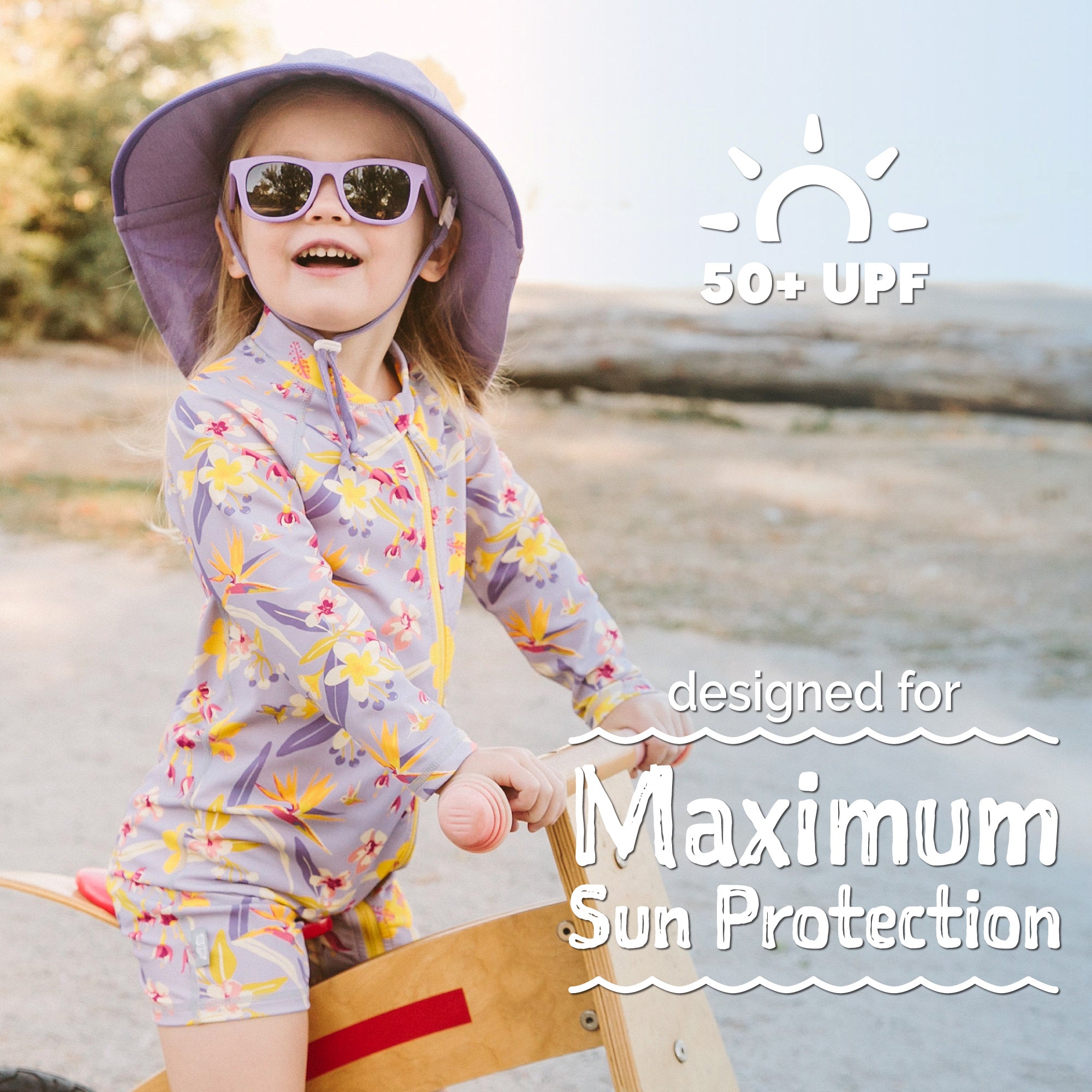 Jan & Jul Kids 50+ UPF One Piece Rashie Zip UV Sun Suit
