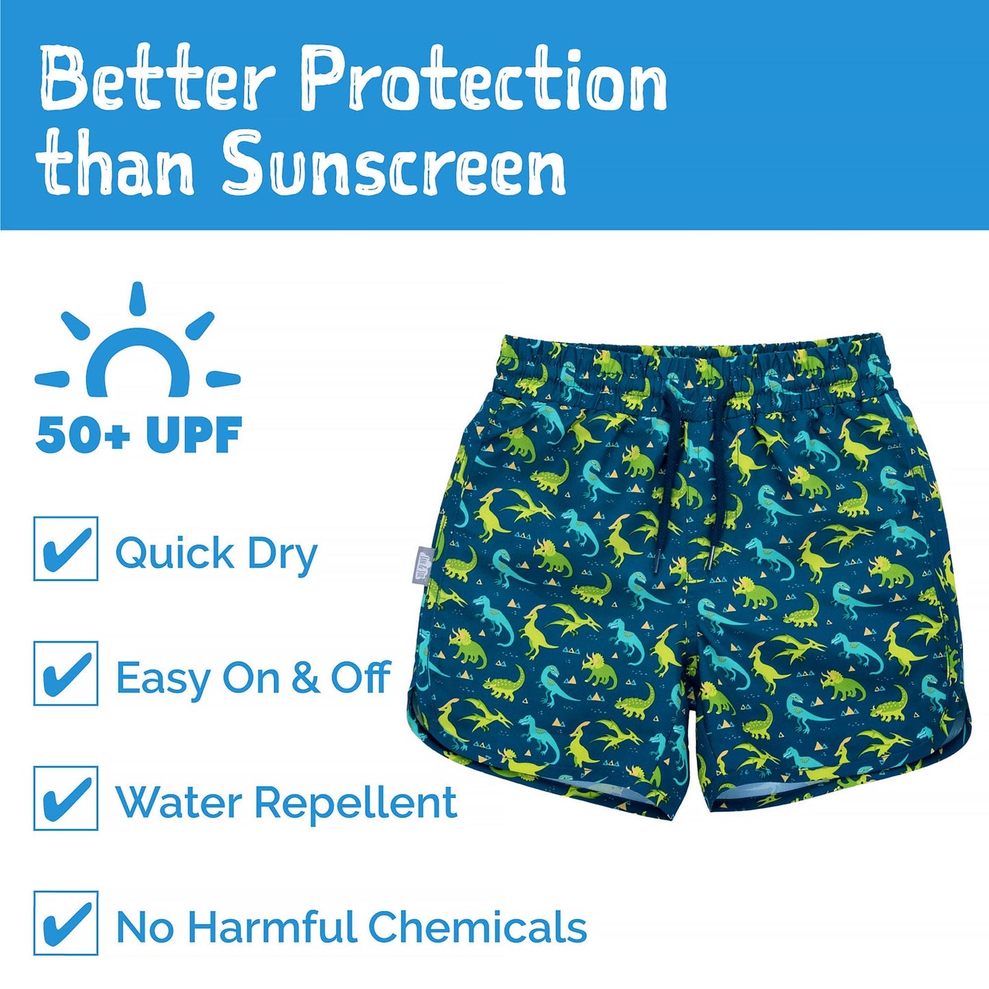 Jan & Jul Kids UPF 50+ UV Swim Shorts