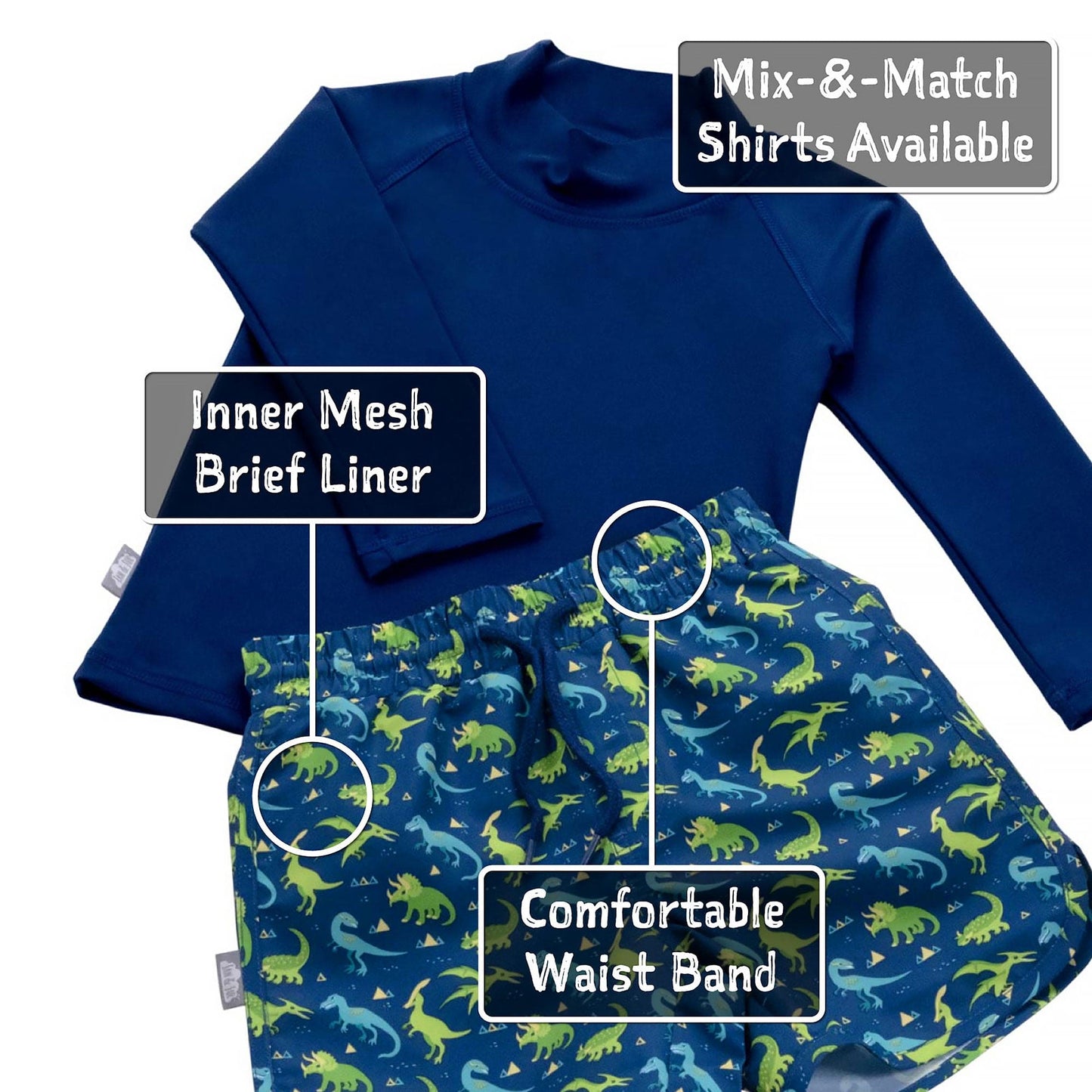Jan & Jul Kids UPF 50+ UV Swim Shorts