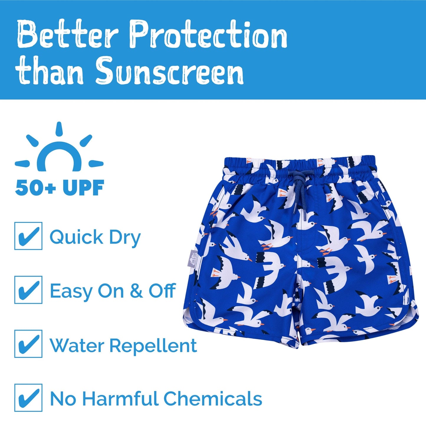 Jan & Jul Kids UPF 50+ UV Swim Shorts