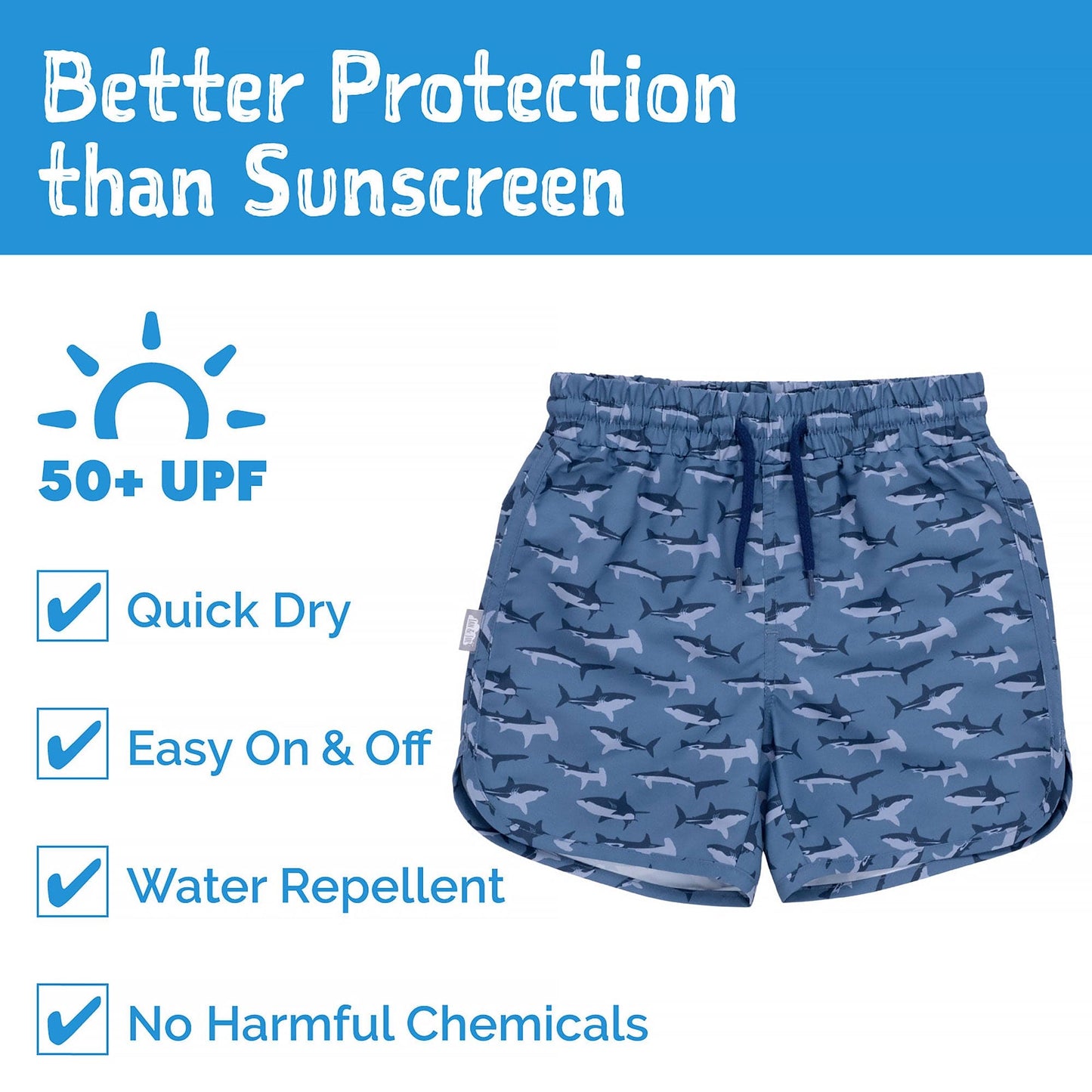 Jan & Jul Kids UPF 50+ UV Swim Shorts