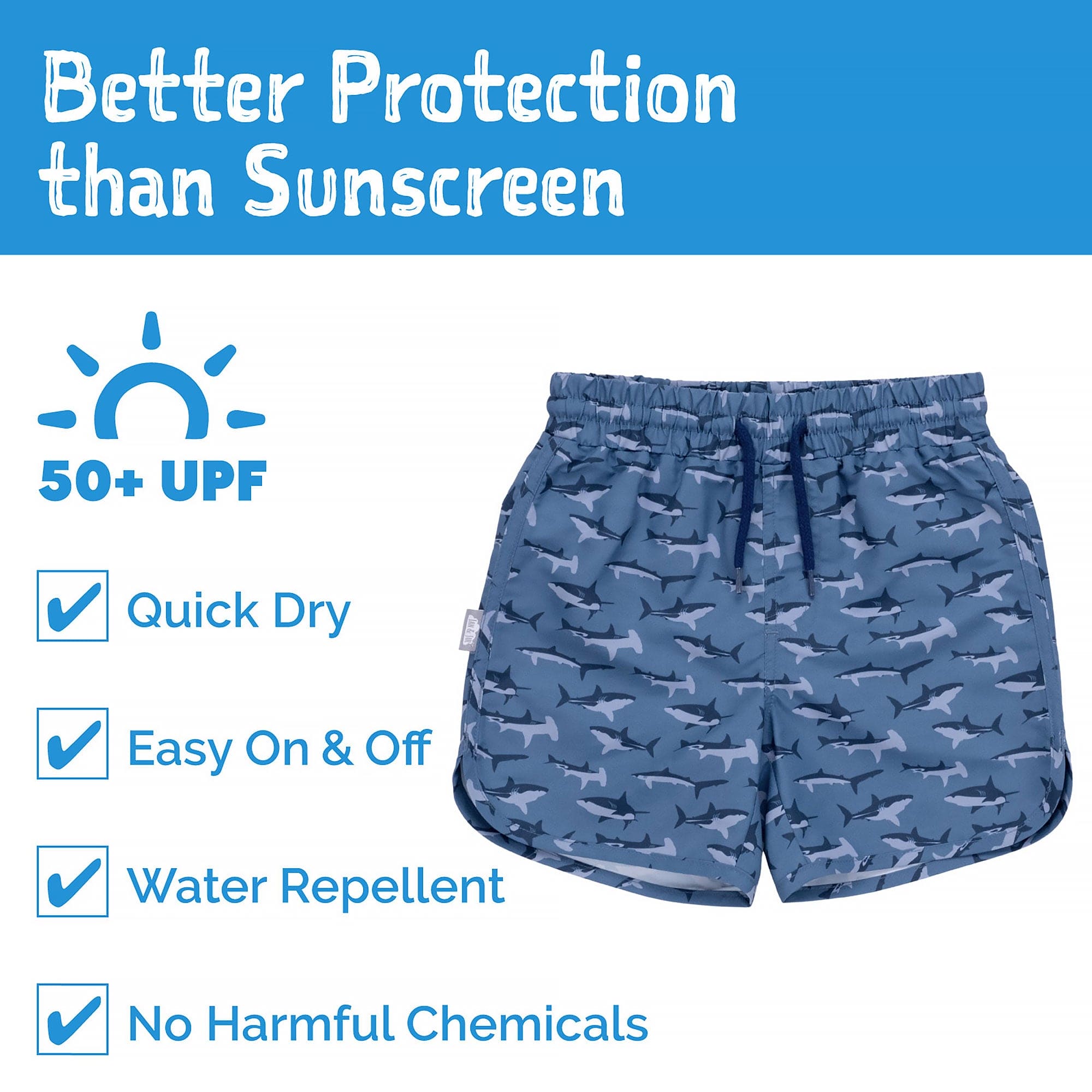 Jan & Jul Kids UPF 50+ UV Swim Shorts