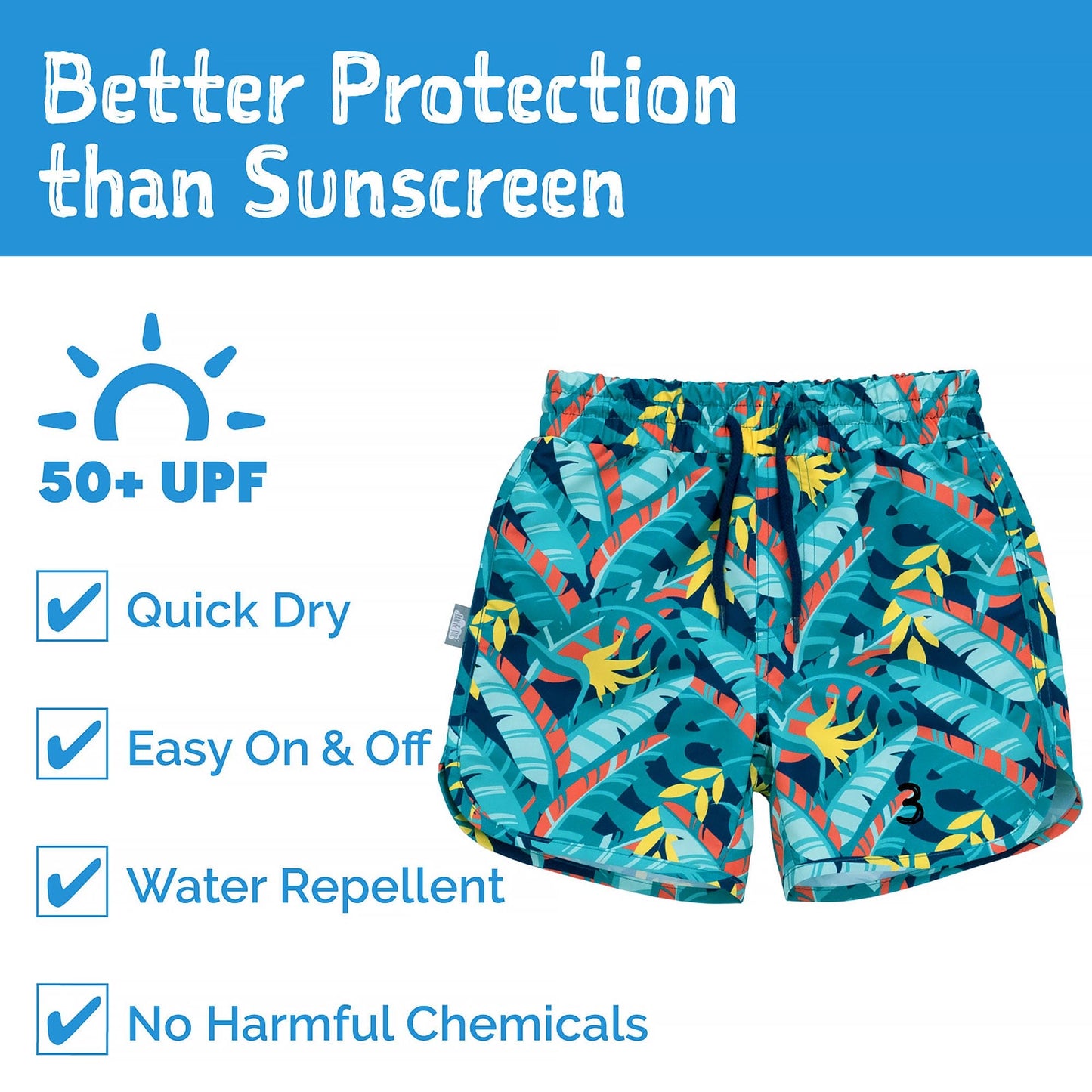 Jan & Jul Kids UPF 50+ UV Swim Shorts