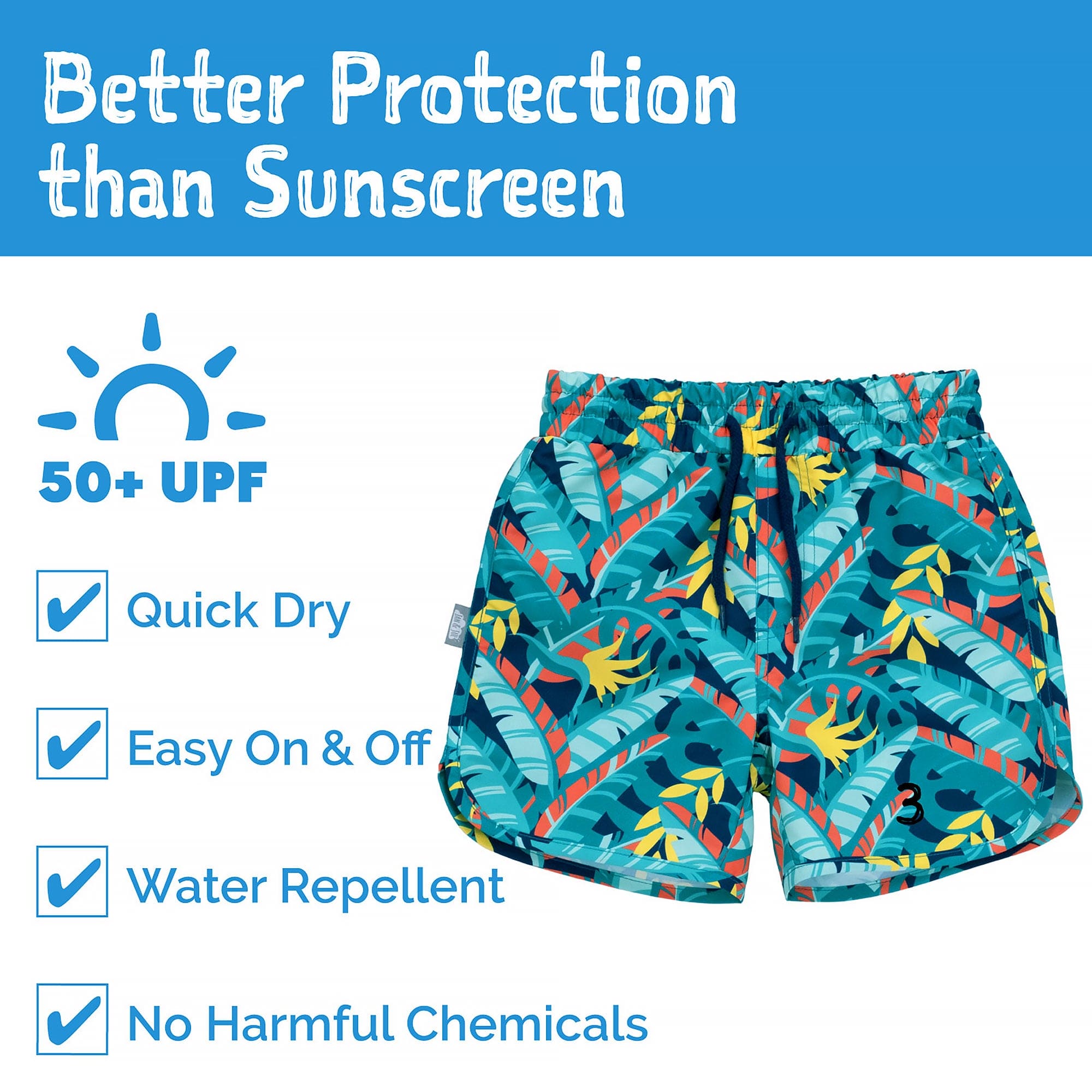 Jan & Jul Kids UPF 50+ UV Swim Shorts