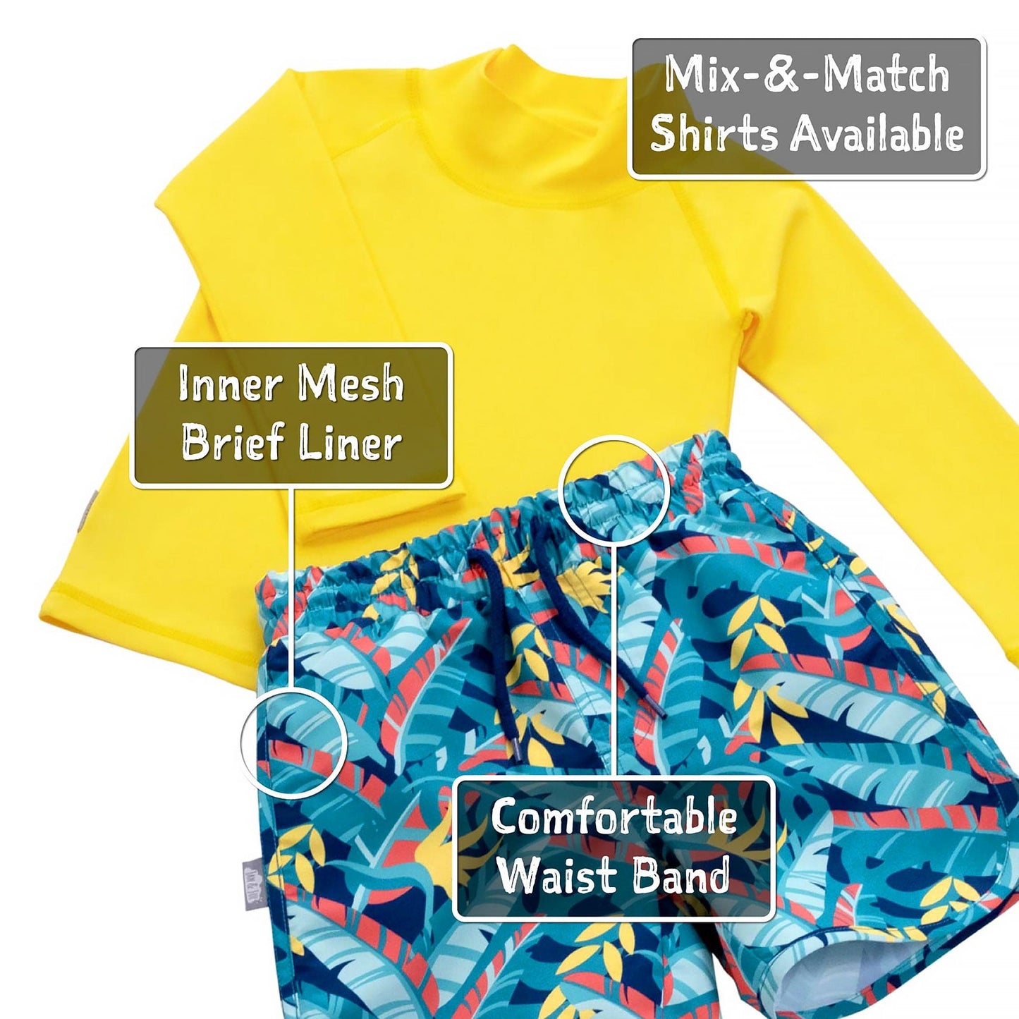 Jan & Jul Kids UPF 50+ UV Swim Shorts