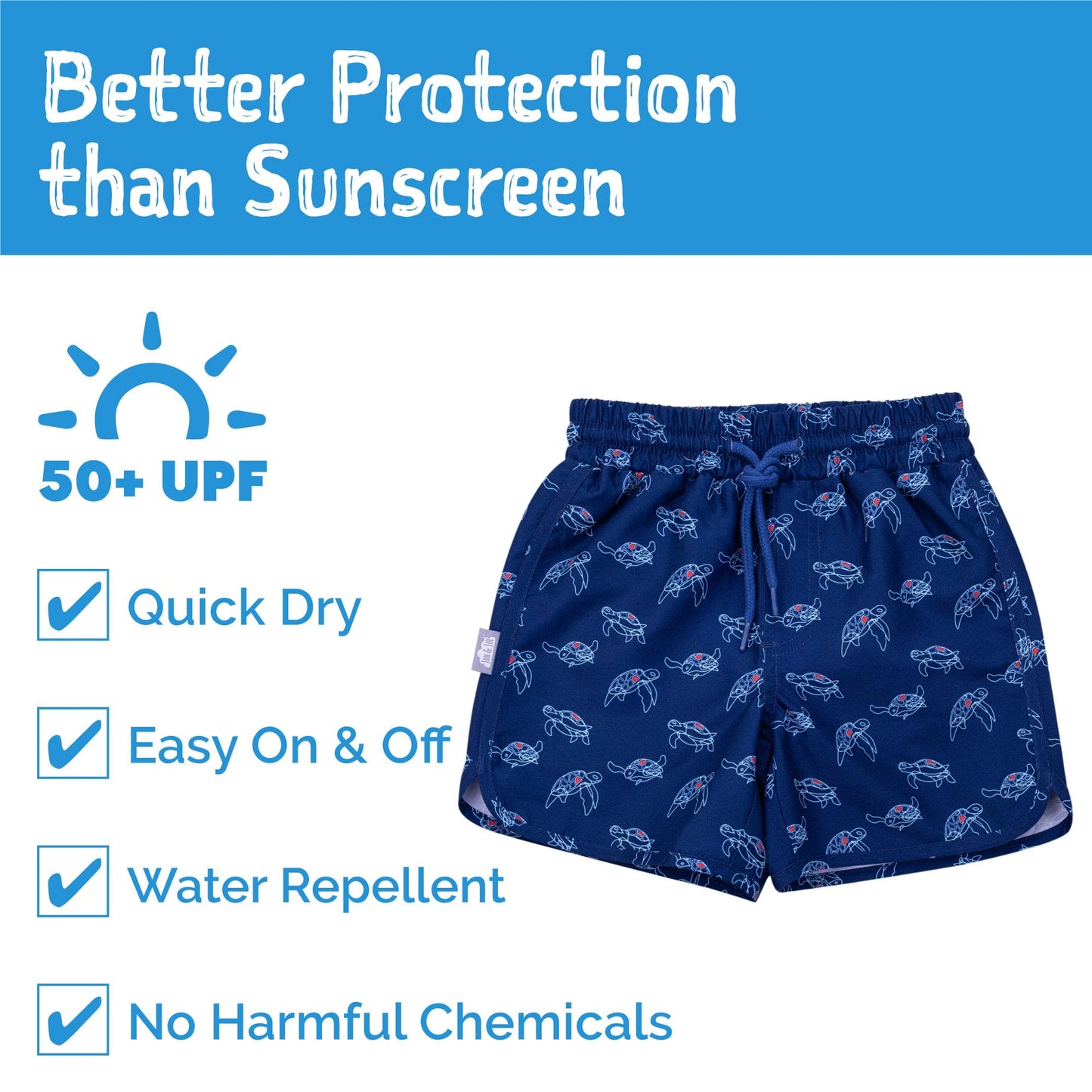 Jan & Jul Kids UPF 50+ UV Swim Shorts