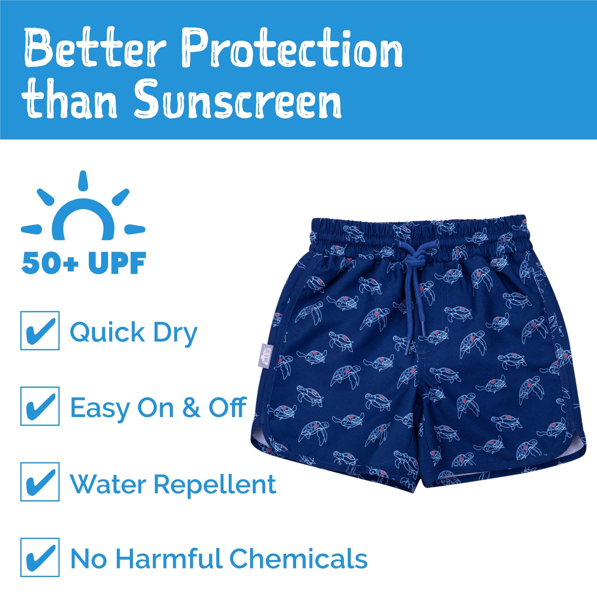 Jan & Jul Kids UPF 50+ UV Swim Shorts