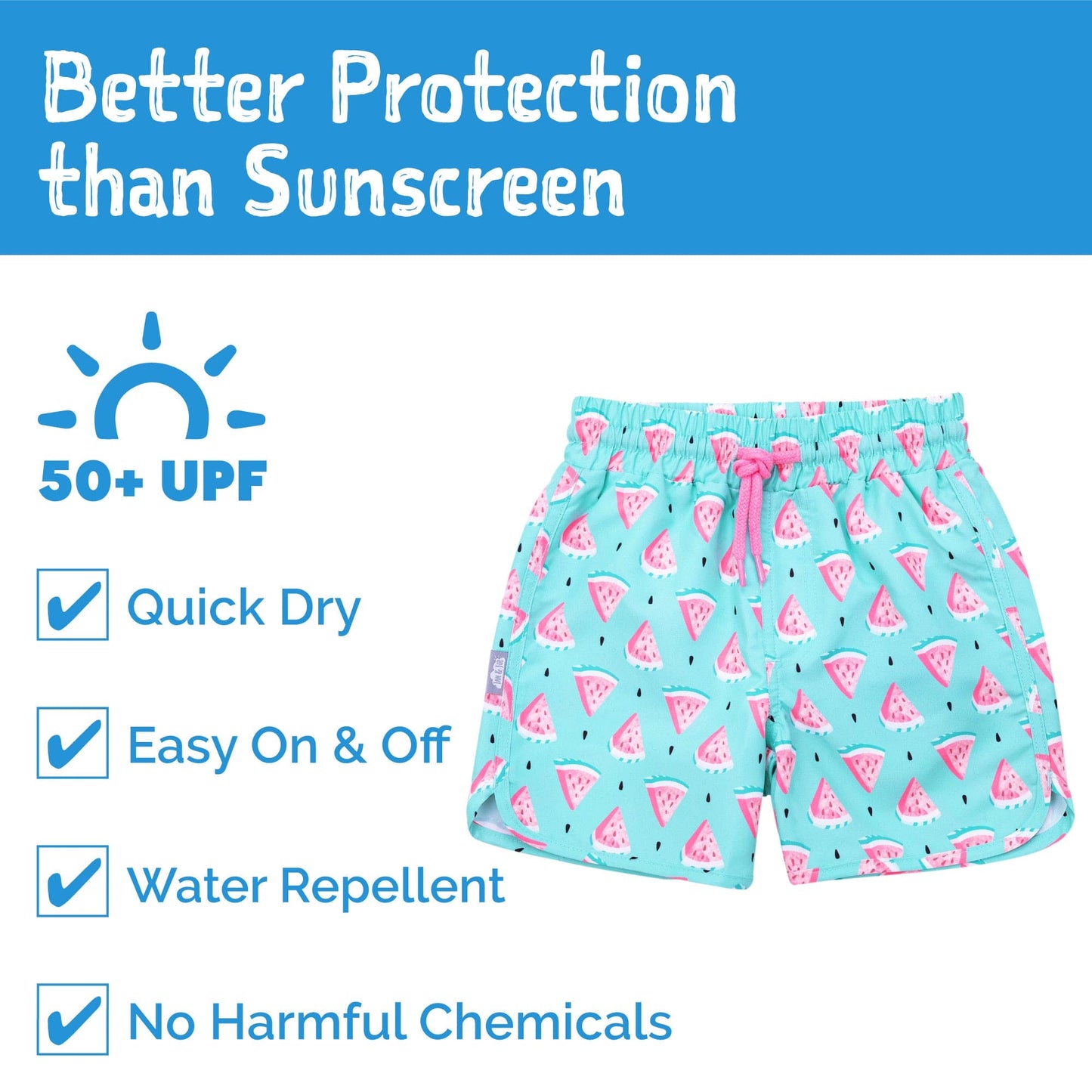 Jan & Jul Kids UPF 50+ UV Swim Shorts