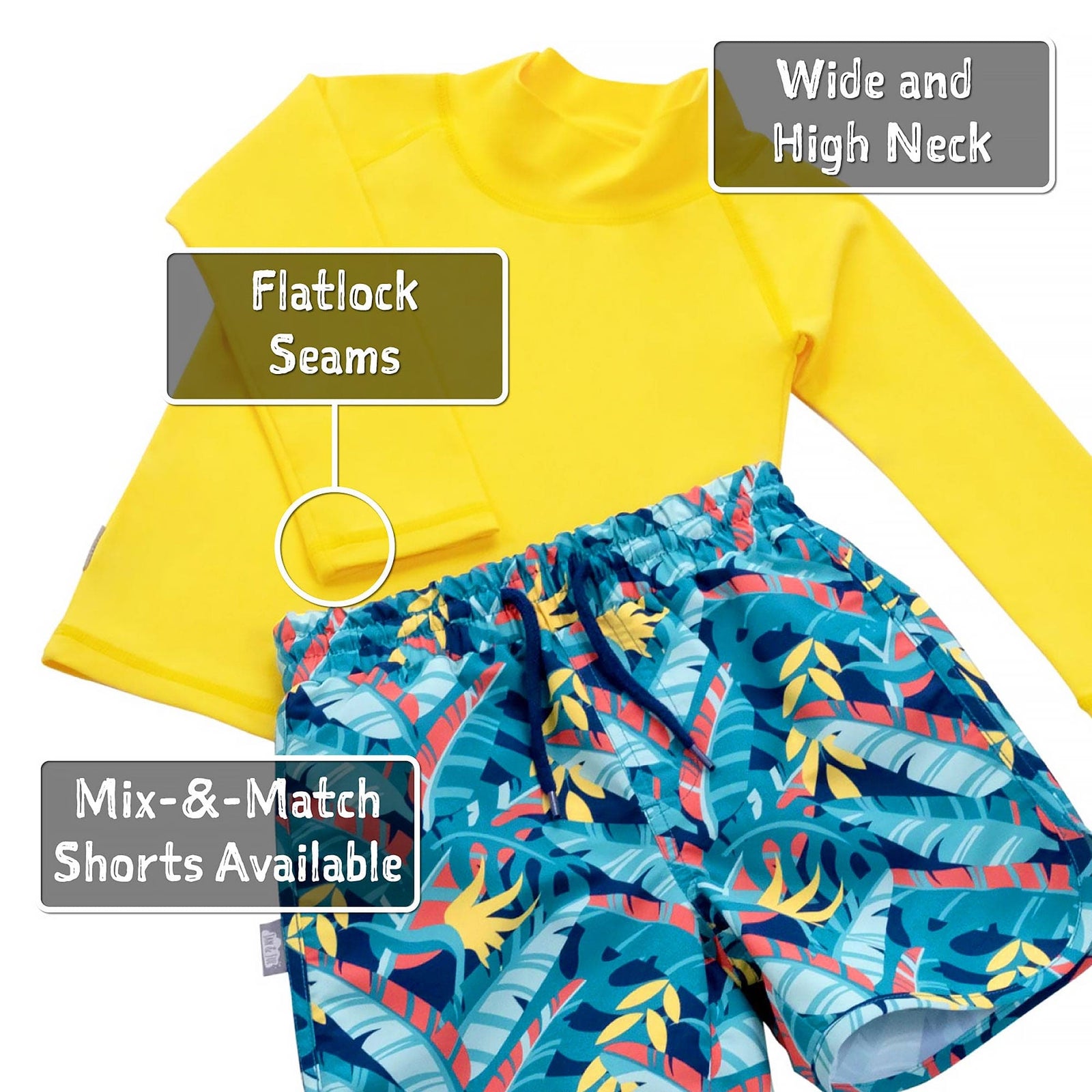 Jan & Jul Long Sleeve Kids UPF 50+ Rashguard Top | Quick-Dry & Stretchy