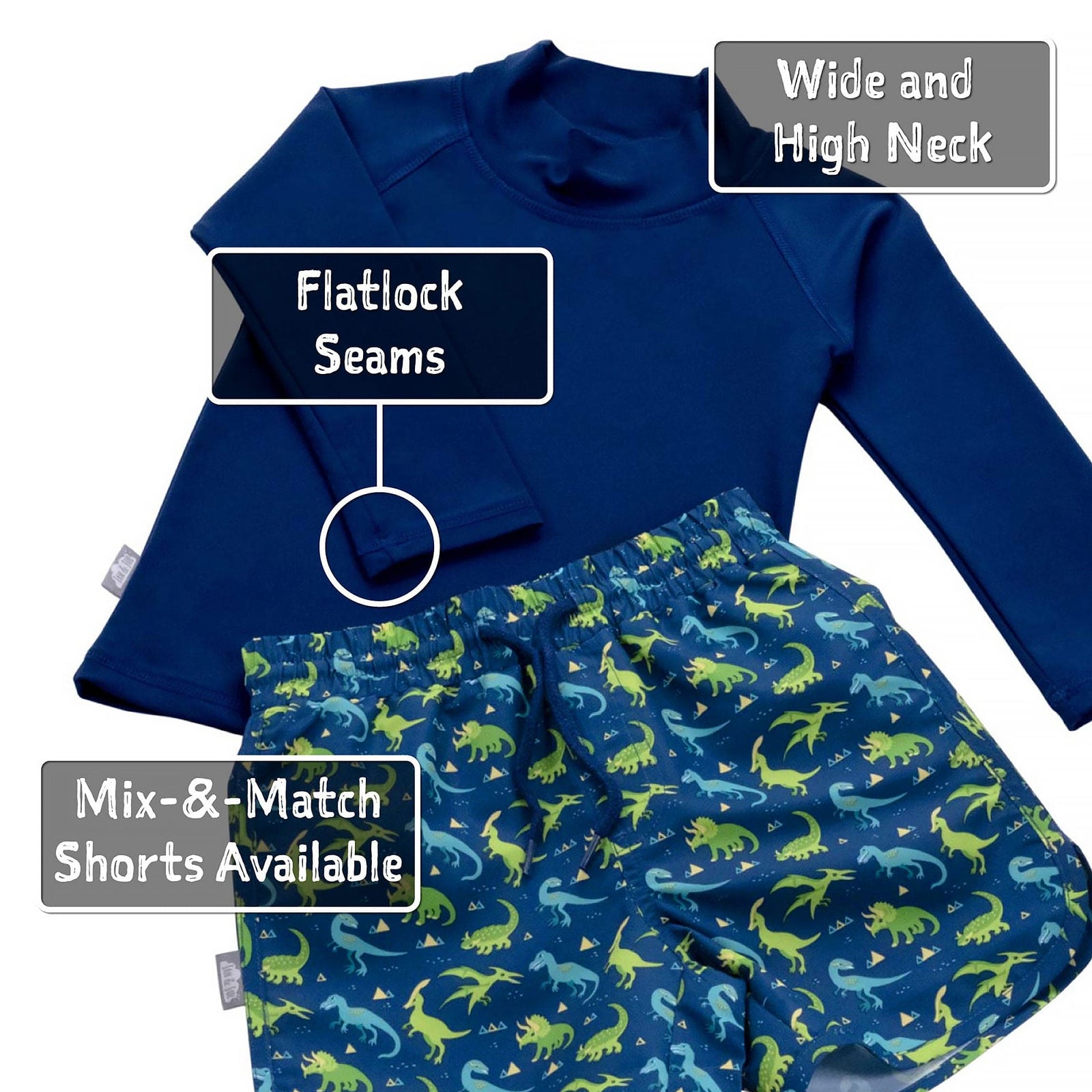 Jan & Jul Long Sleeve Kids UPF 50+ Rashguard Top | Quick-Dry & Stretchy