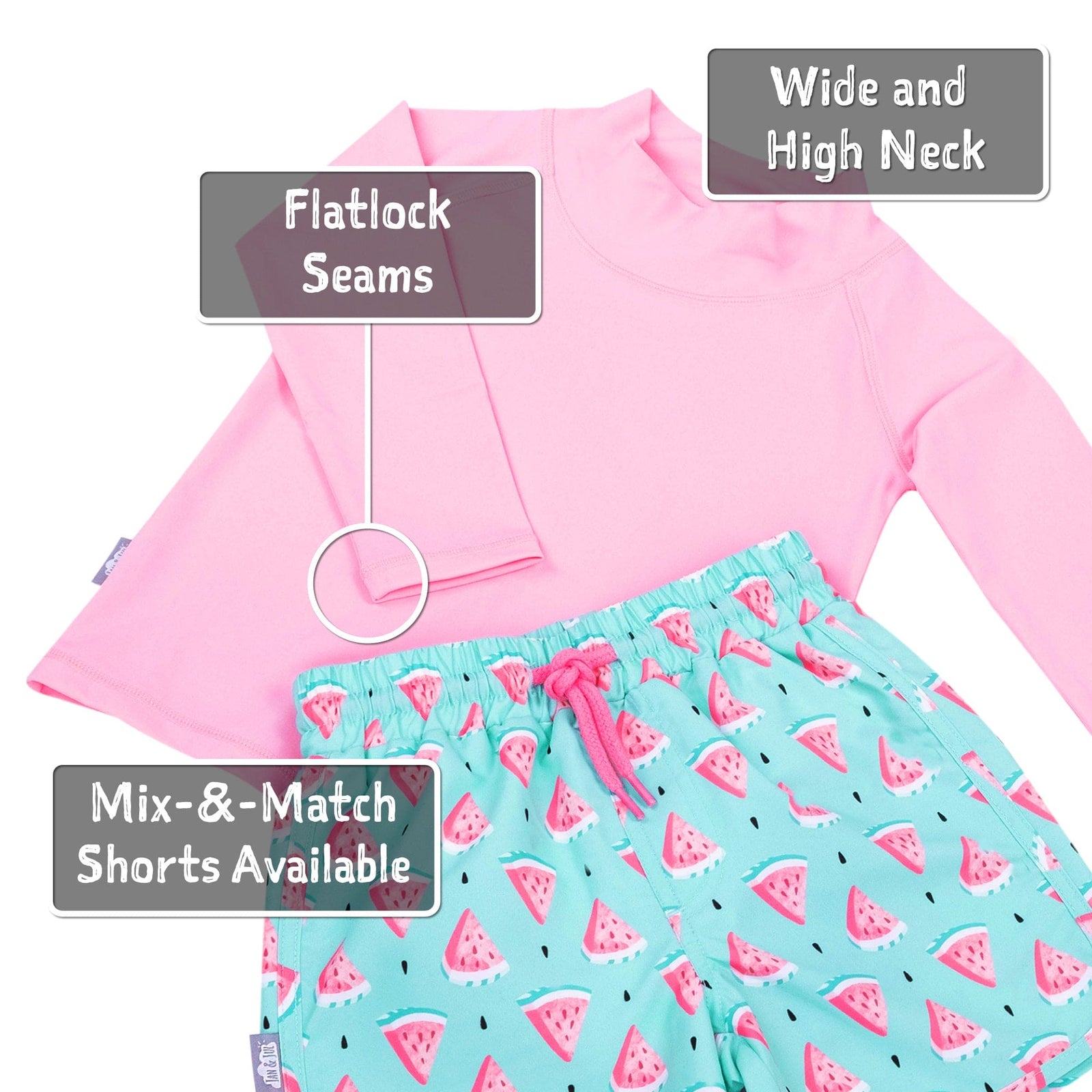 Jan & Jul Long Sleeve Kids UPF 50+ Rashguard Top | Quick-Dry & Stretchy