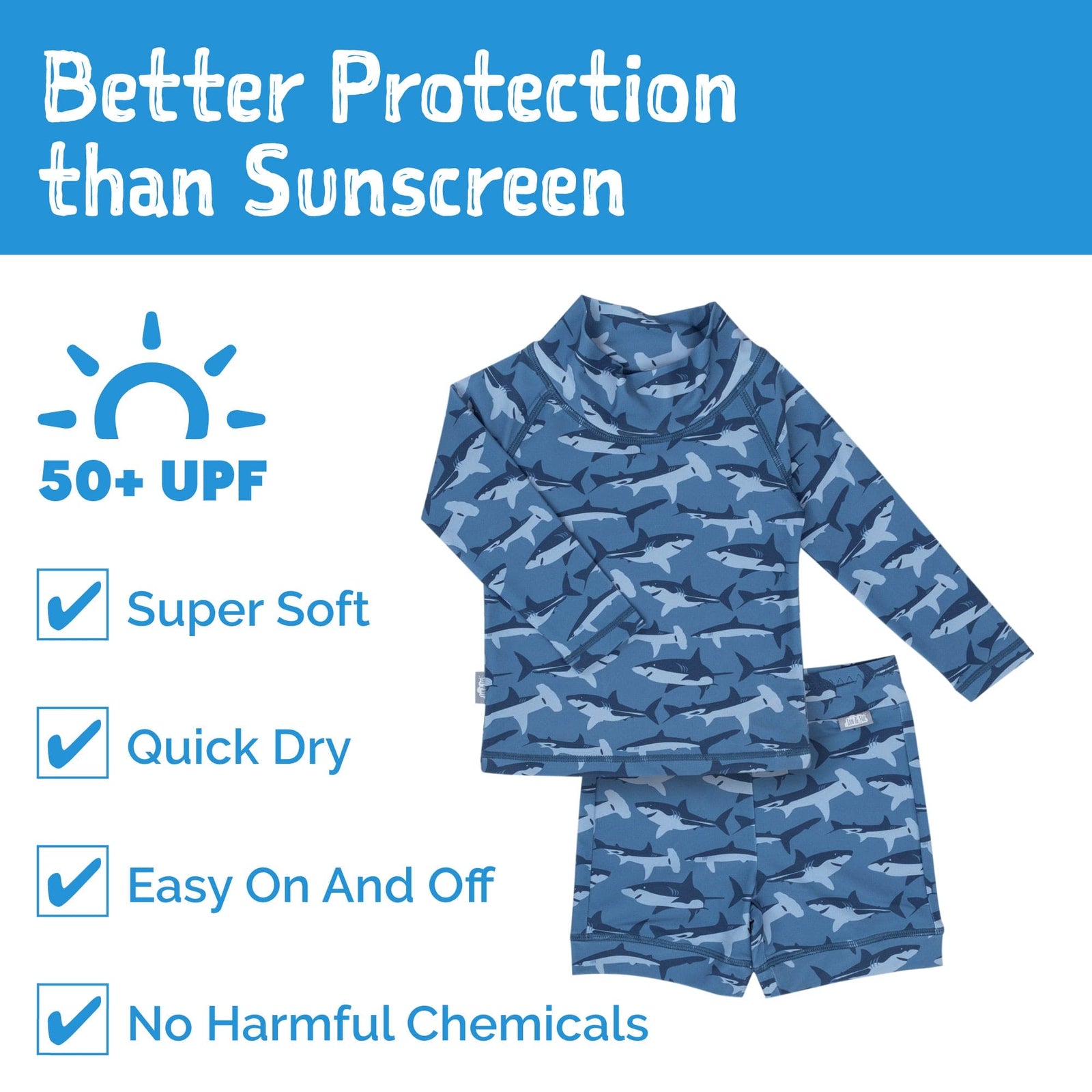 Jan & Jul Full Coverage Kids UPF 50+ Rashguard Set | Two-Piece Swim