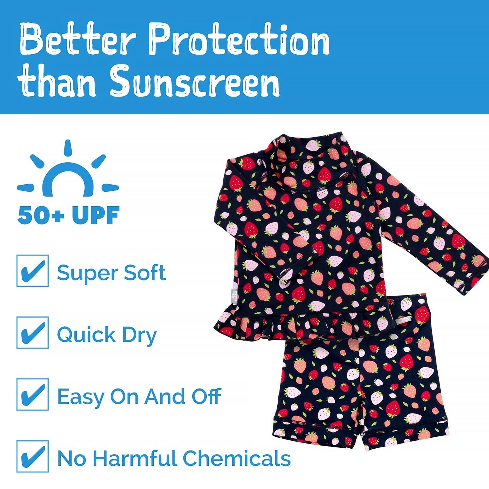 Jan & Jul Full Coverage Kids UPF 50+ Rashguard Set | Two-Piece Swim