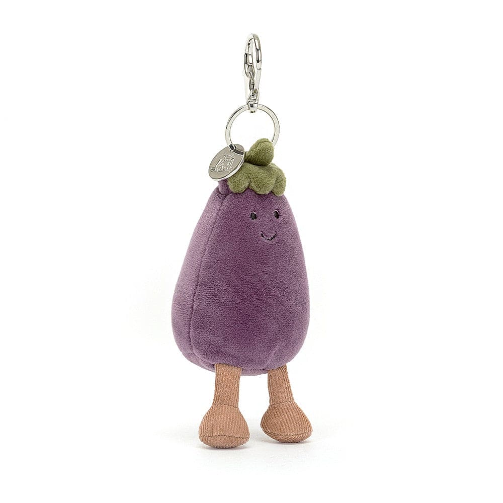 Jellycat Vivacious Vegetable Eggplant Bag Charm 17cm
