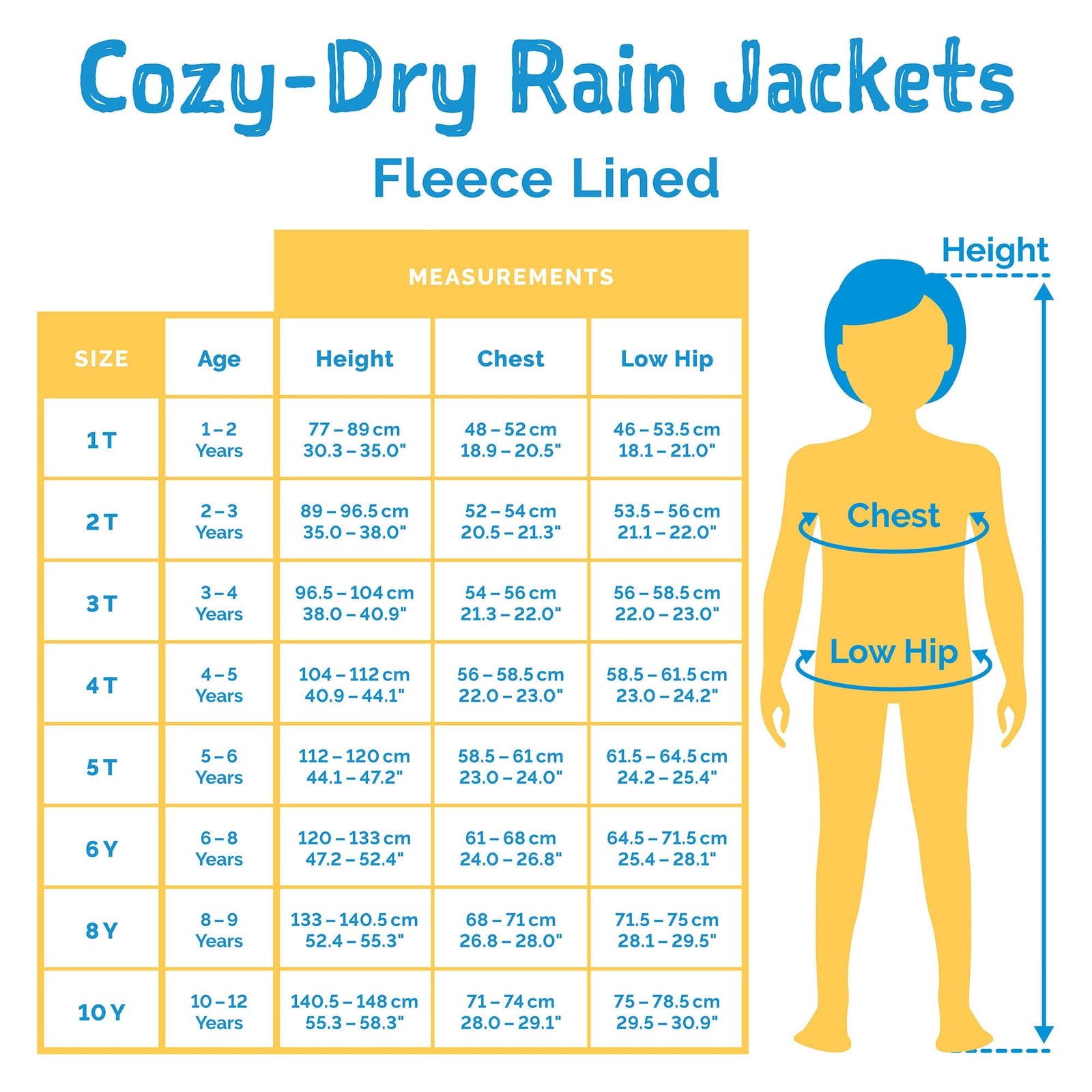 Jan & Jul Kids Ultimate Cozy & Waterproof Splash Jacket (Fleece Lined)