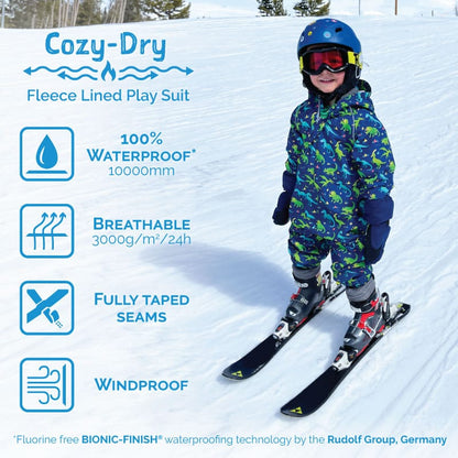 Jan & Jul Kids Cozy-Dry Waterproof Fleece-Lined Play Suit