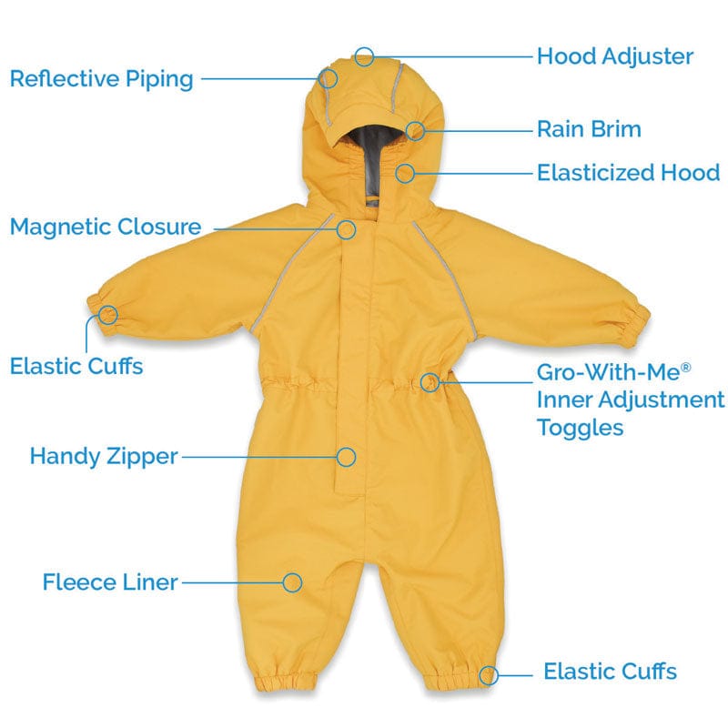 Jan & Jul Kids Cozy-Dry Waterproof Fleece-Lined Play Suit