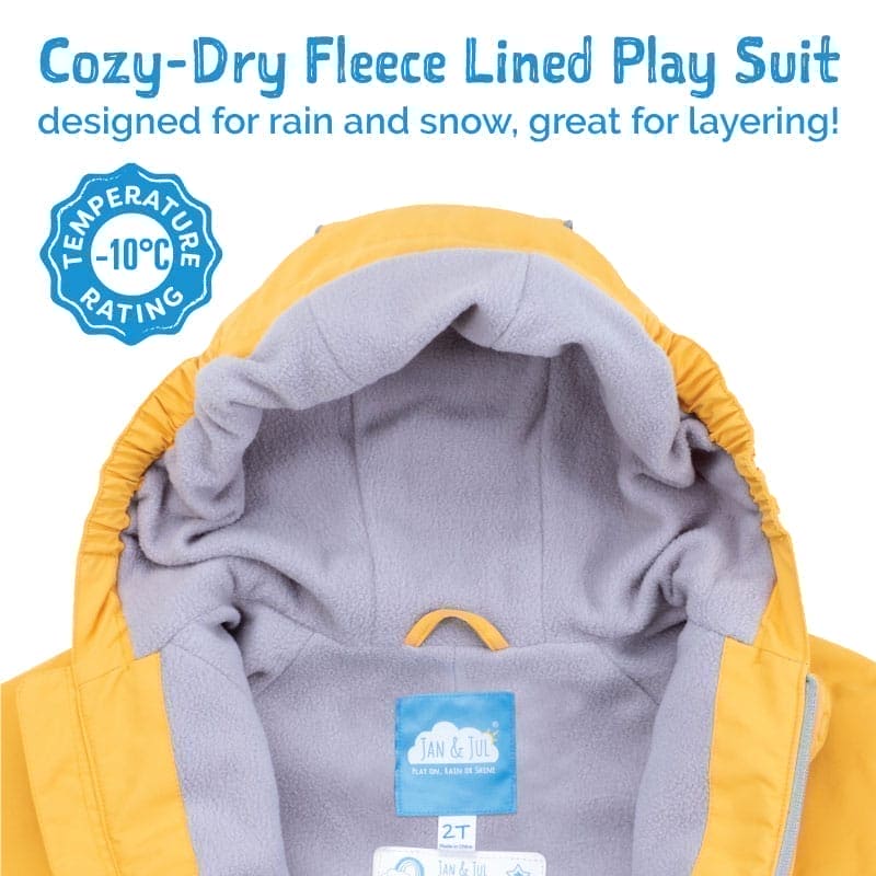 Jan & Jul Weather-Proof Fleece Lined Rain Suit | Full Body Coverage for Kids