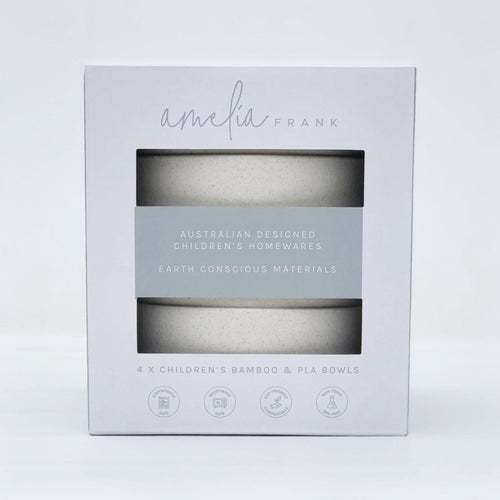 Amelia Frank Children's Bamboo Bowls, Set of 4