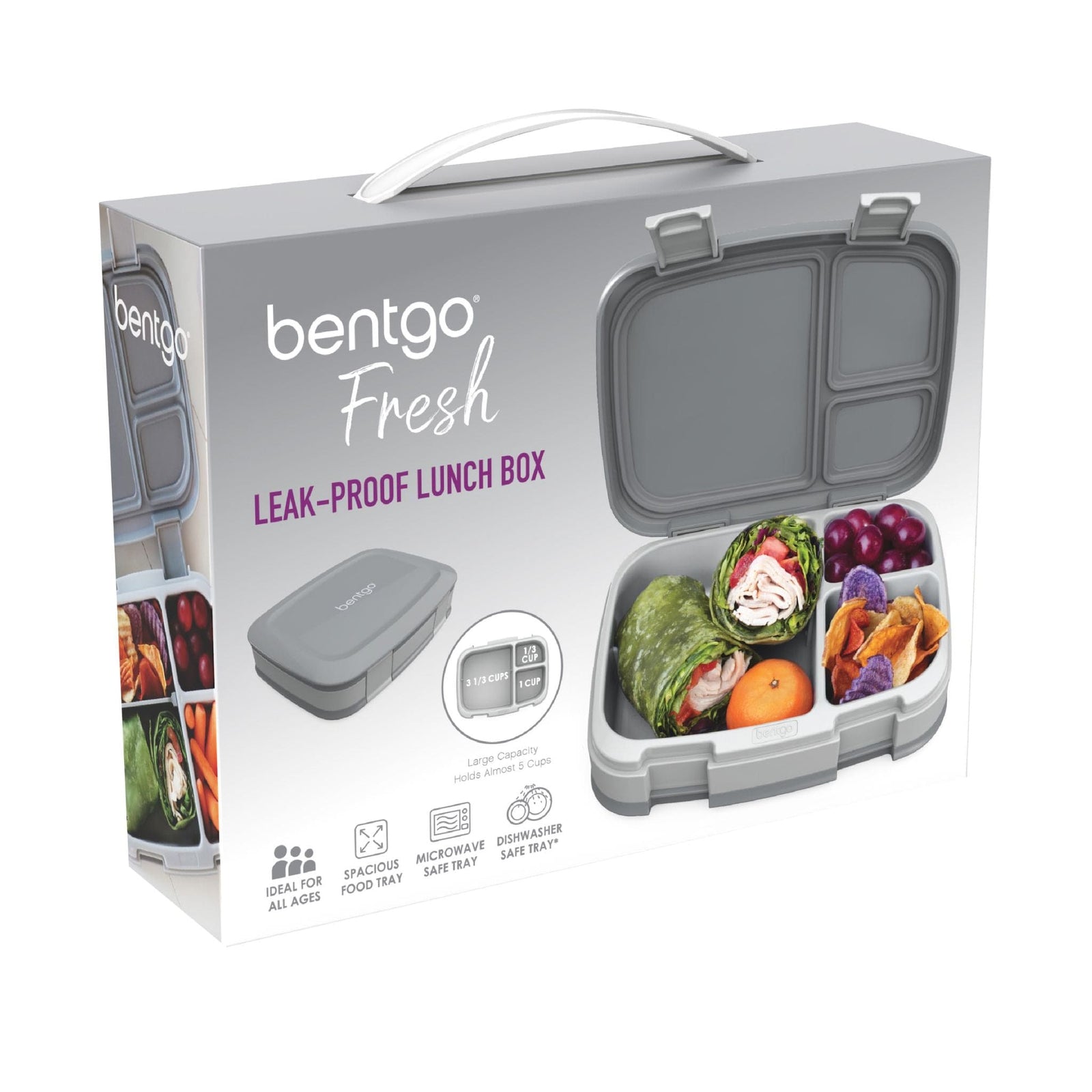 Bentgo Fresh Versatile Bento Box | Adjustable 3-4 Compartment