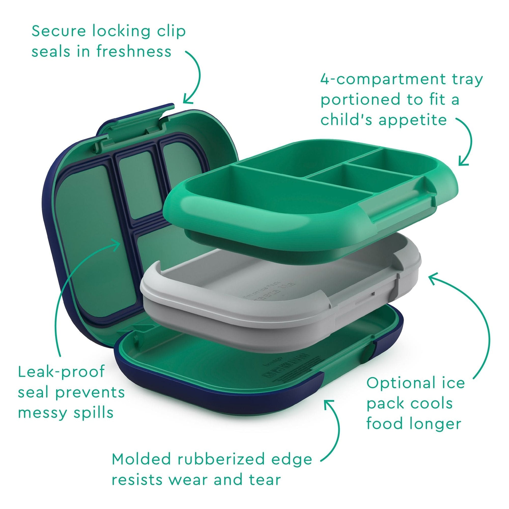 Bentgo Kids Chill Four Compartment Leakproof Lunch Box