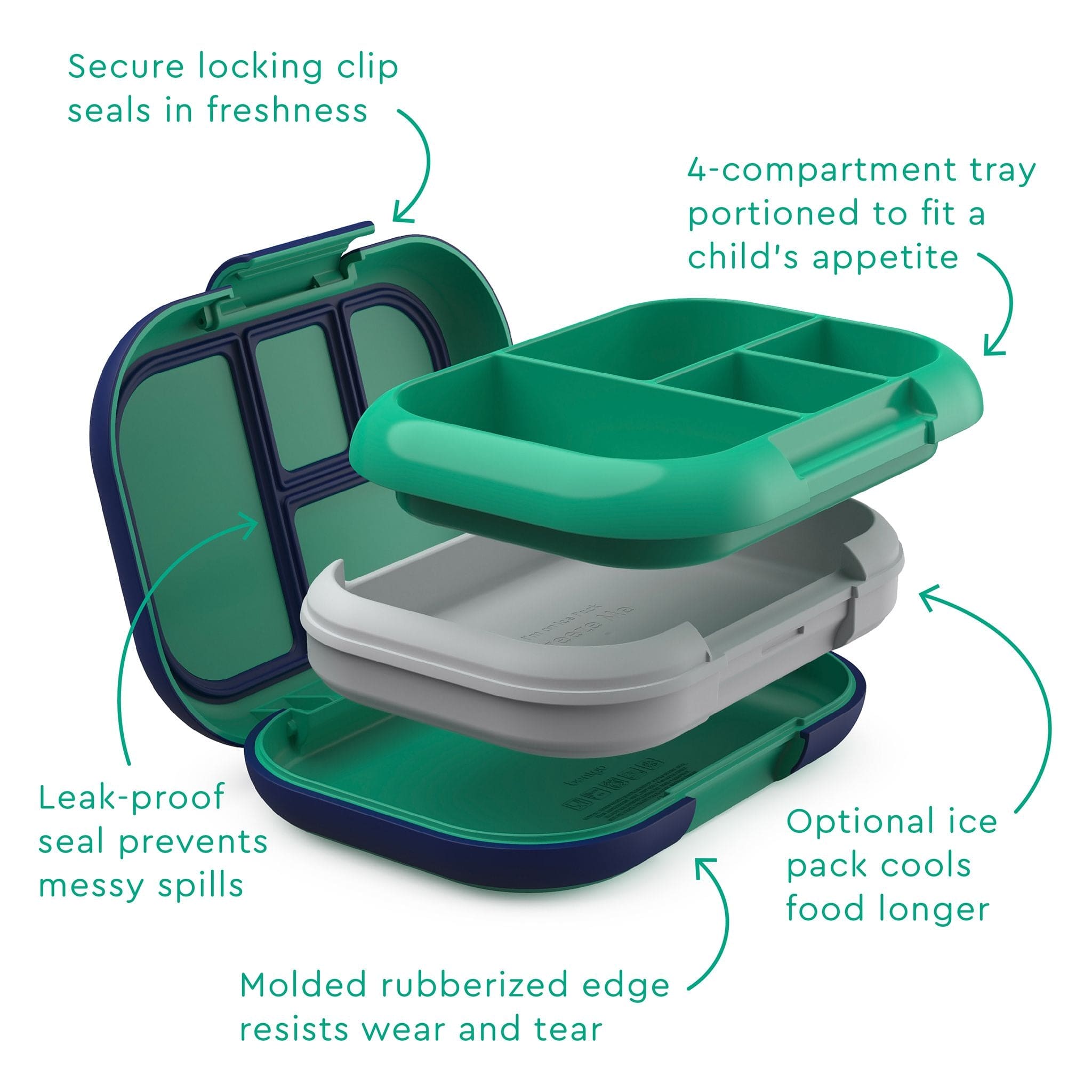 Bentgo Kids Chill Four Compartment Leakproof Lunch Box
