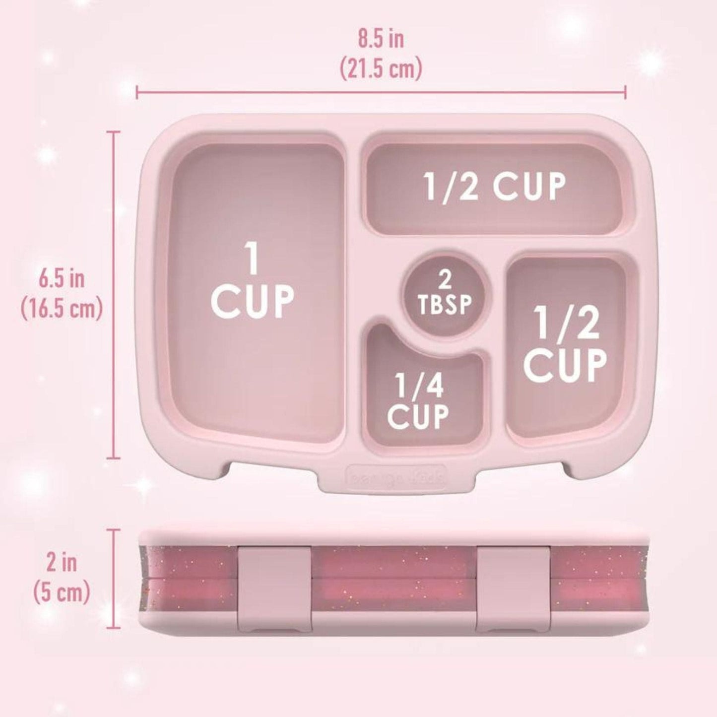 Bentgo Kids Glitter Edition Five Compartment Leakproof Bento Lunch Box