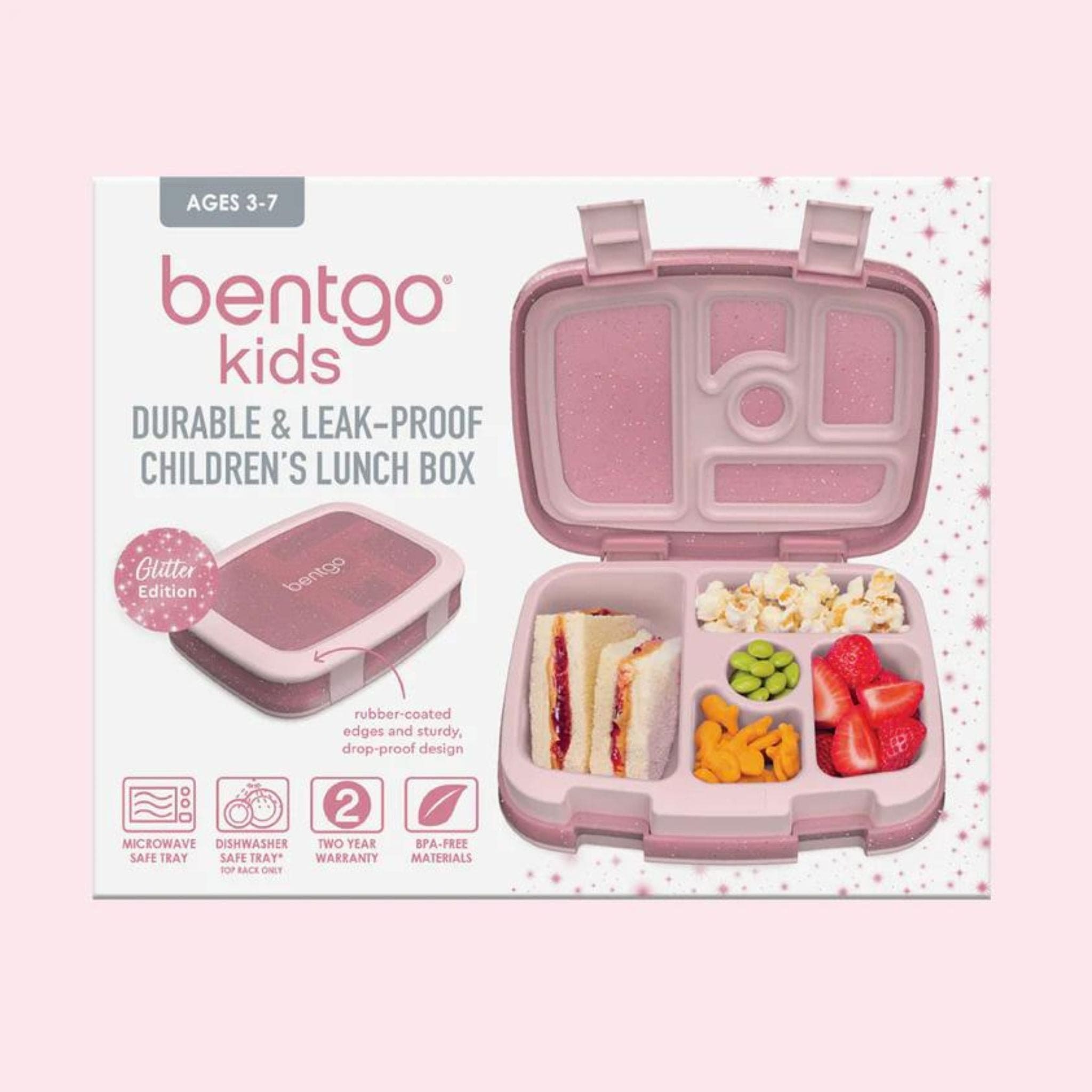 Bentgo Kids Glitter Edition Five Compartment Leakproof Bento Lunch Box