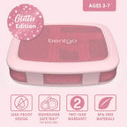 Bentgo Kids Glitter Edition Five Compartment Leakproof Bento Lunch Box