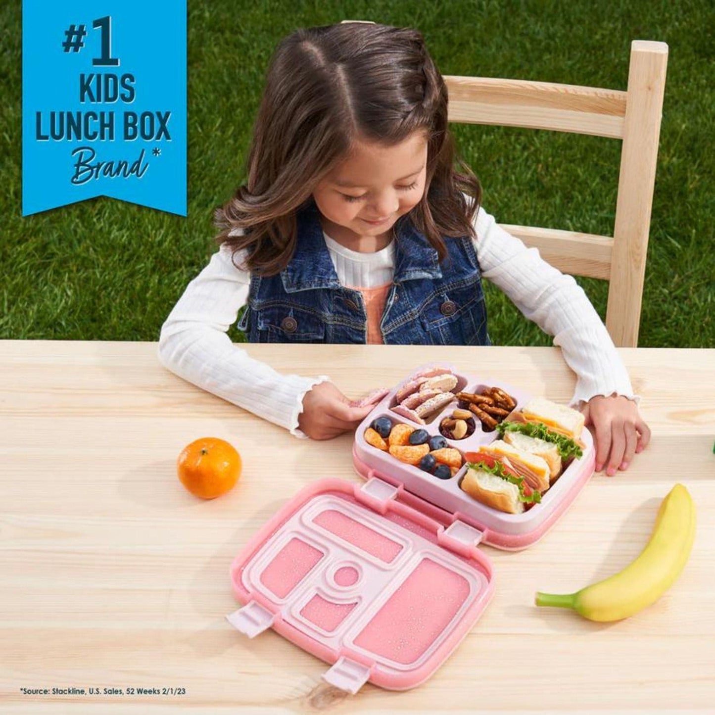 Bentgo Kids Glitter Edition Five Compartment Leakproof Bento Lunch Box