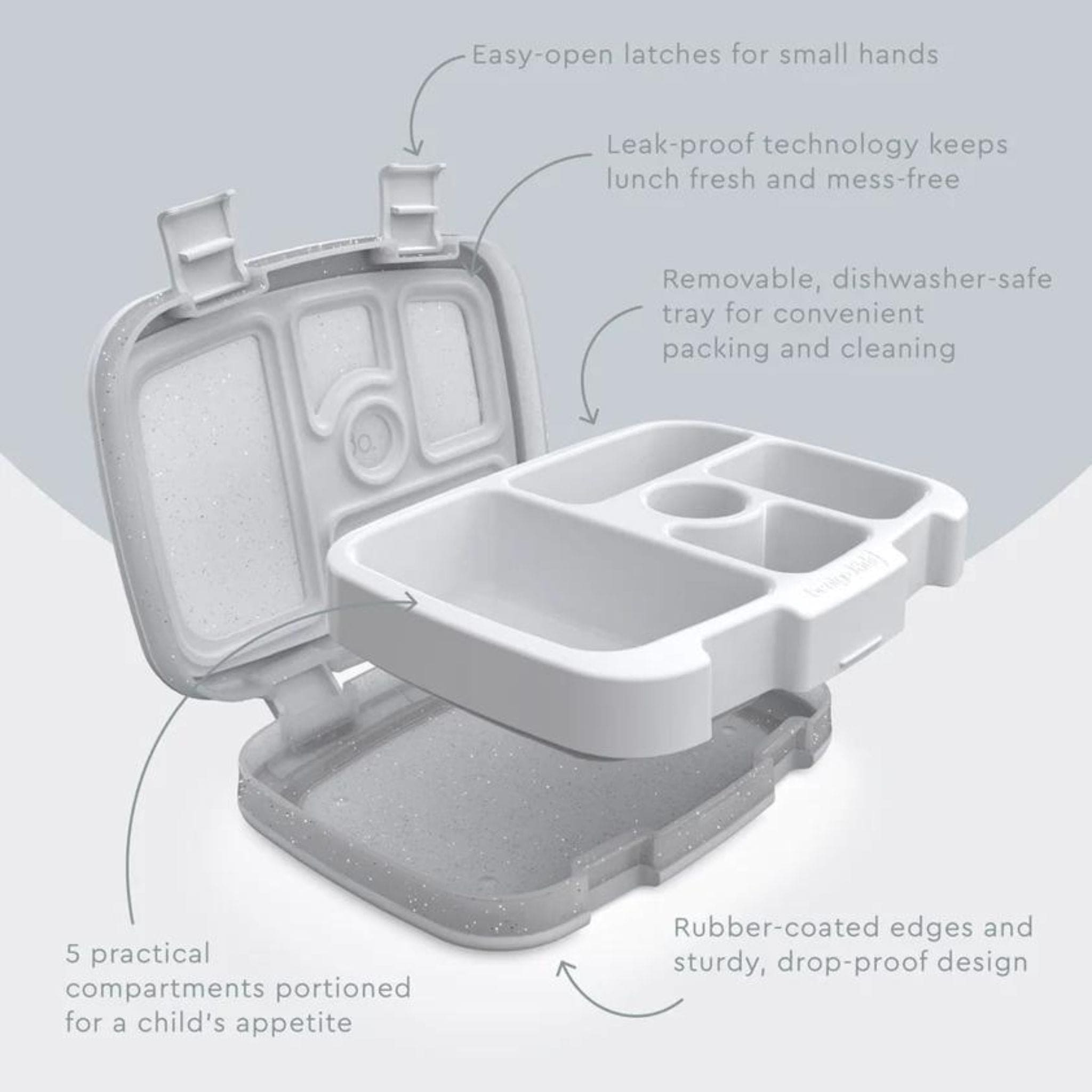 Bentgo Kids Glitter Edition Five Compartment Leakproof Bento Lunch Box
