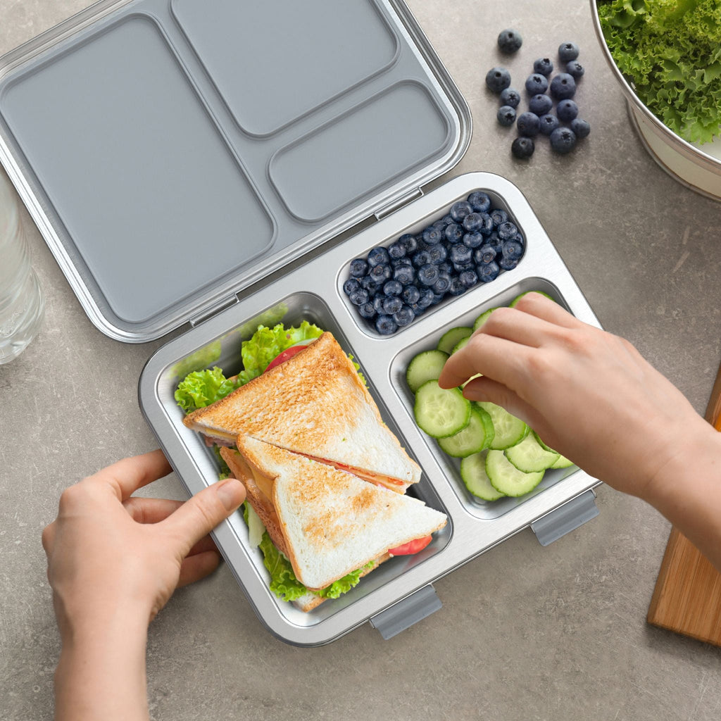 Bentgo Kids Three Compartment Leakproof Stainless Steel Lunch Box