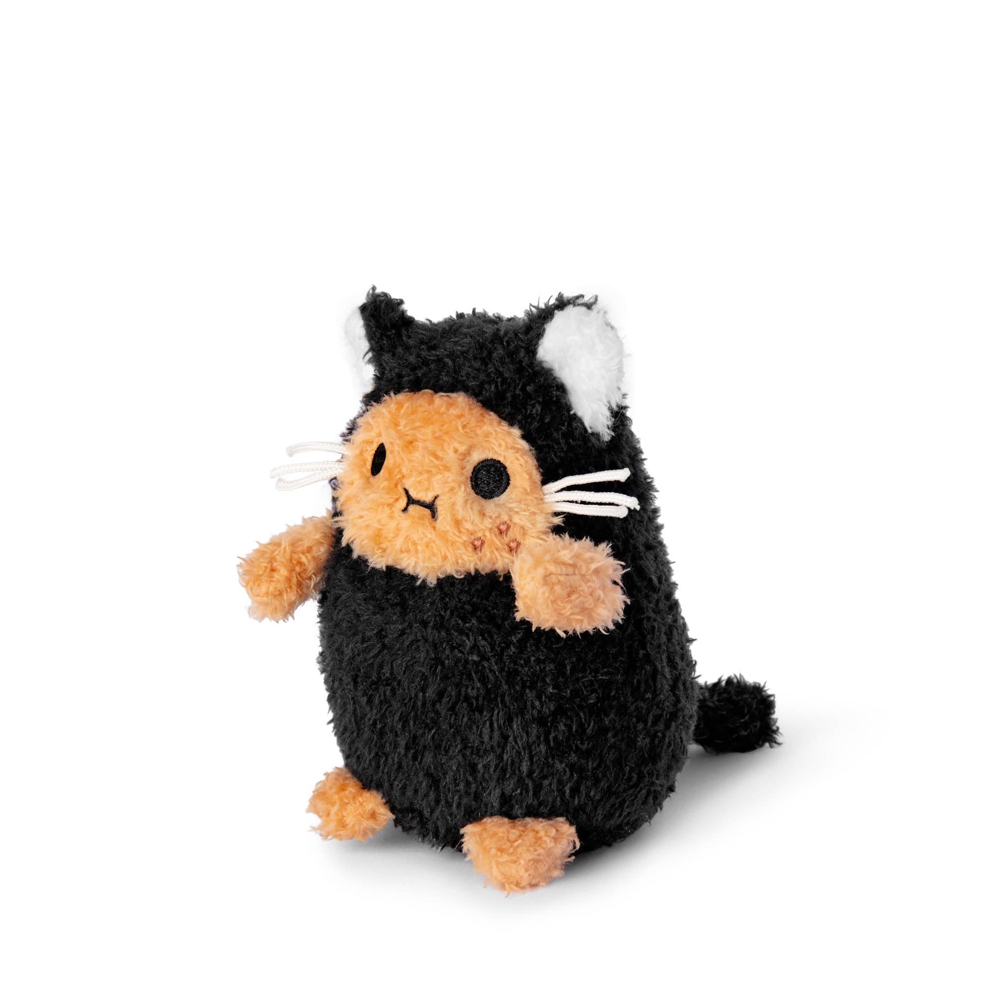Noodoll Black Cat Ricespud mini sitting plush toy 10cm