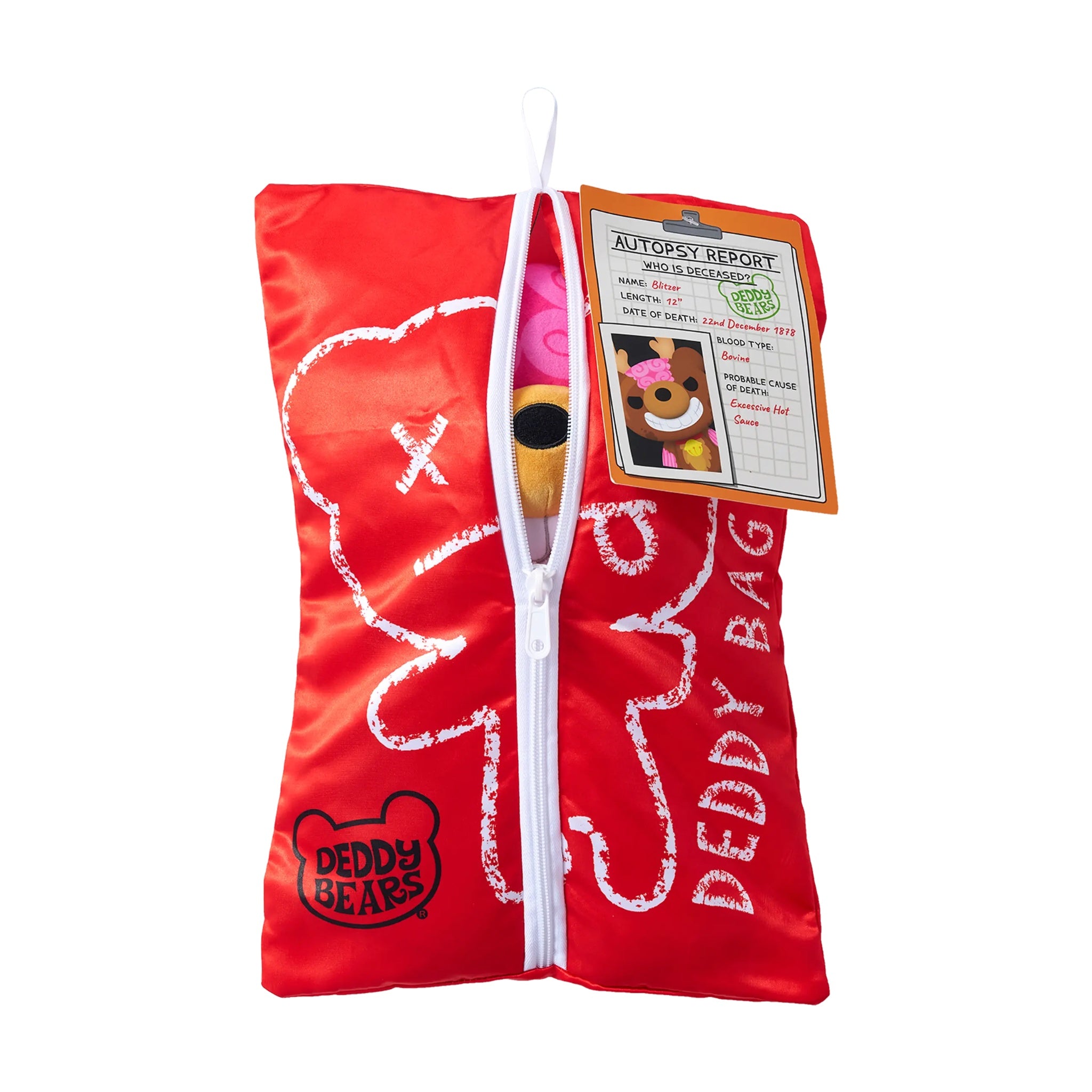 Deddy Bears Blitzer Large Plush | Spooky Fun in a Body Bag