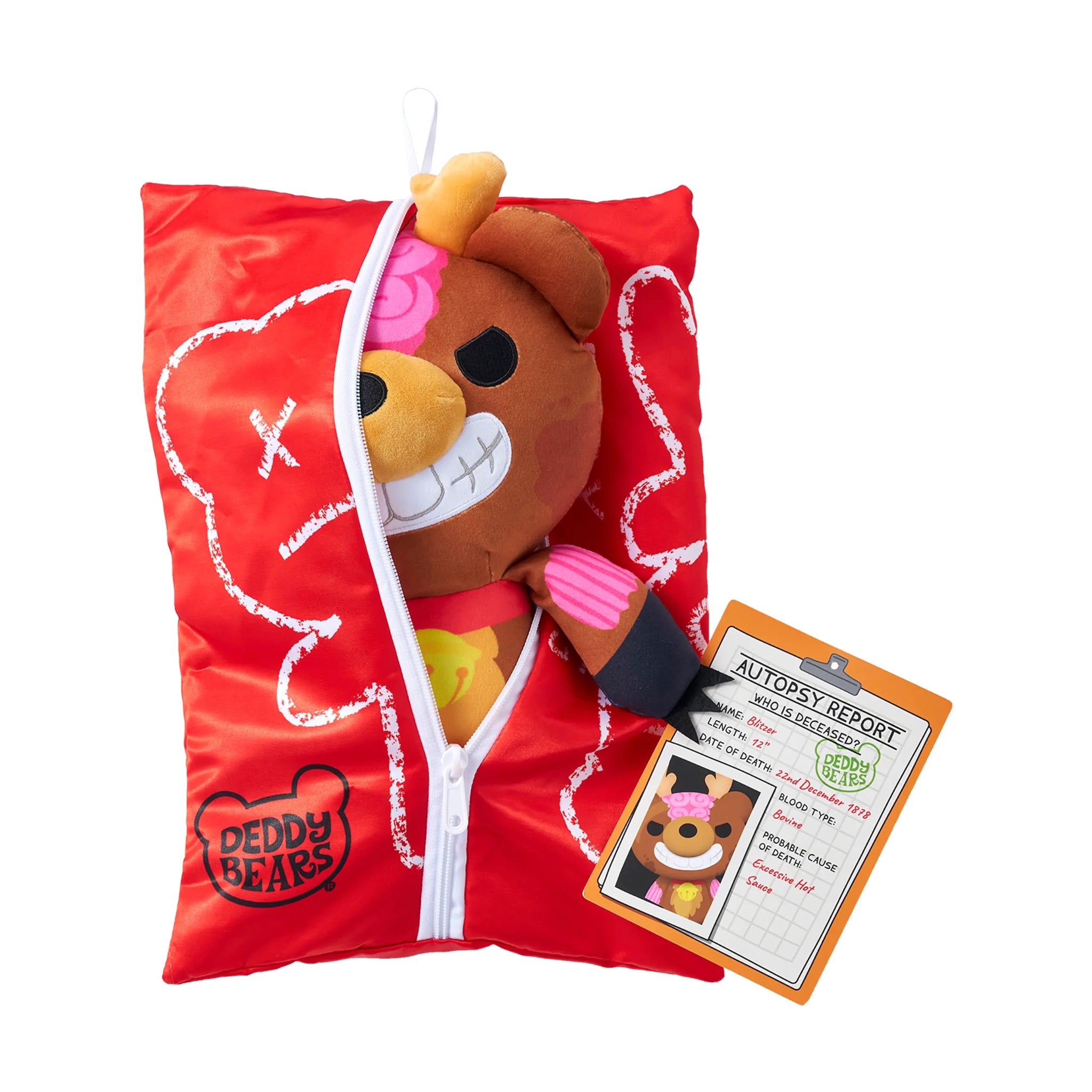 Deddy Bears Blitzer Large Plush | Spooky Fun in a Body Bag