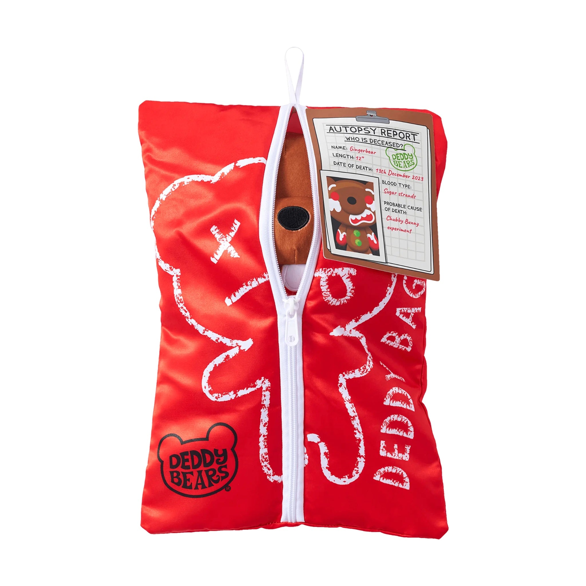 Deddy Bears Gingerbear Large Plush | Spooky-Sweet Cuddles in a Body Bag