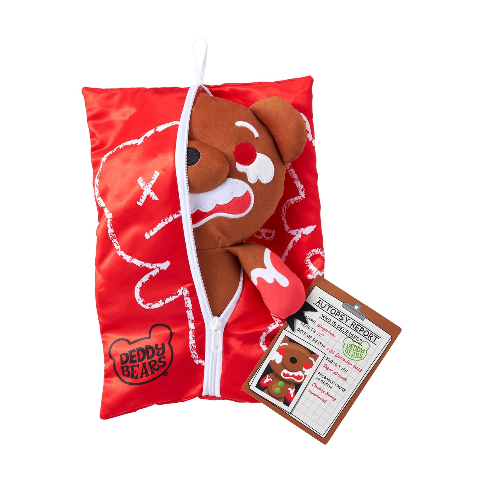 Deddy Bears Gingerbear Large Plush | Spooky-Sweet Cuddles in a Body Bag