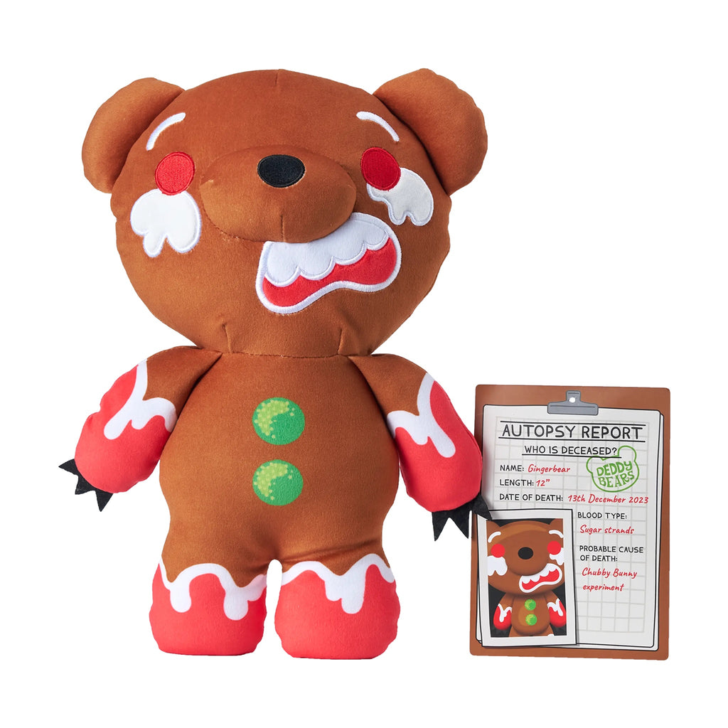 Deddy Bears Gingerbear Large Plush | Spooky-Sweet Cuddles in a Body Bag