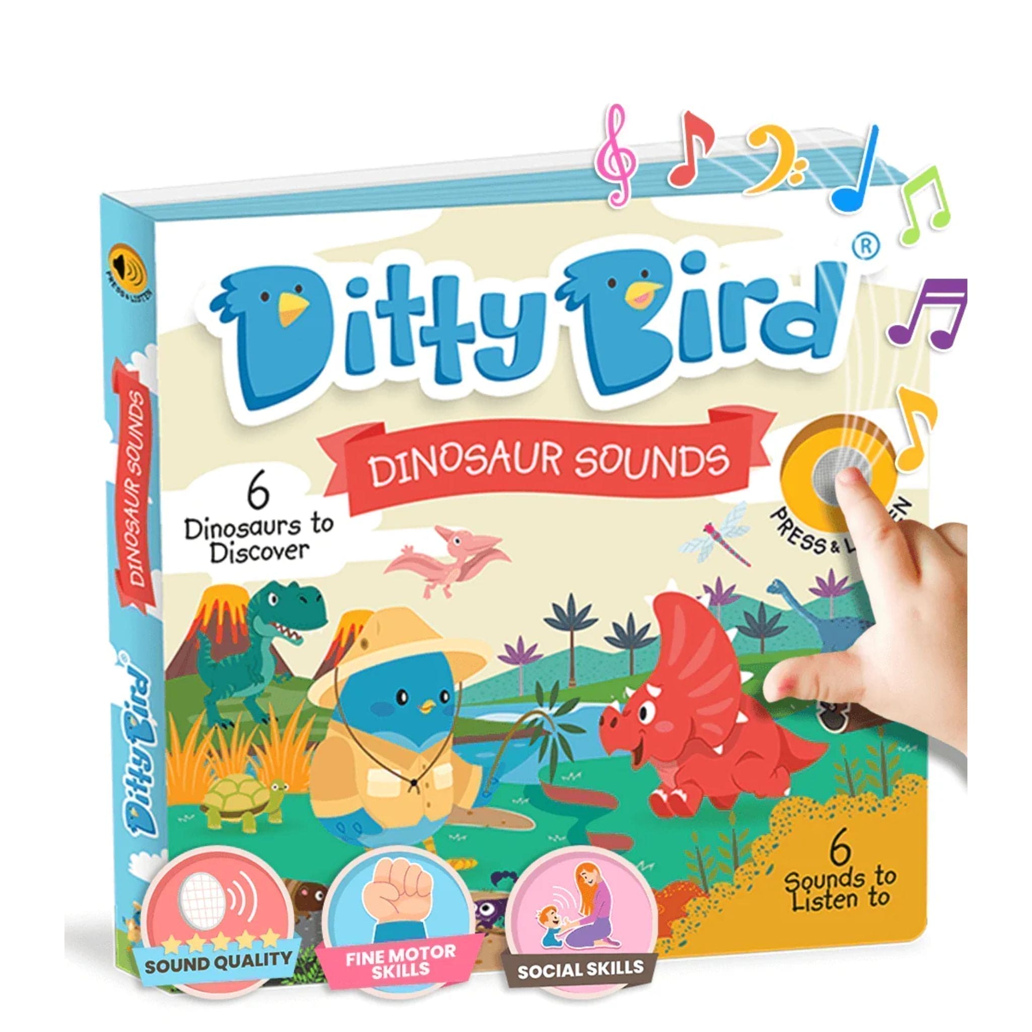 Ditty Bird Dinosaur Sounds Board Book