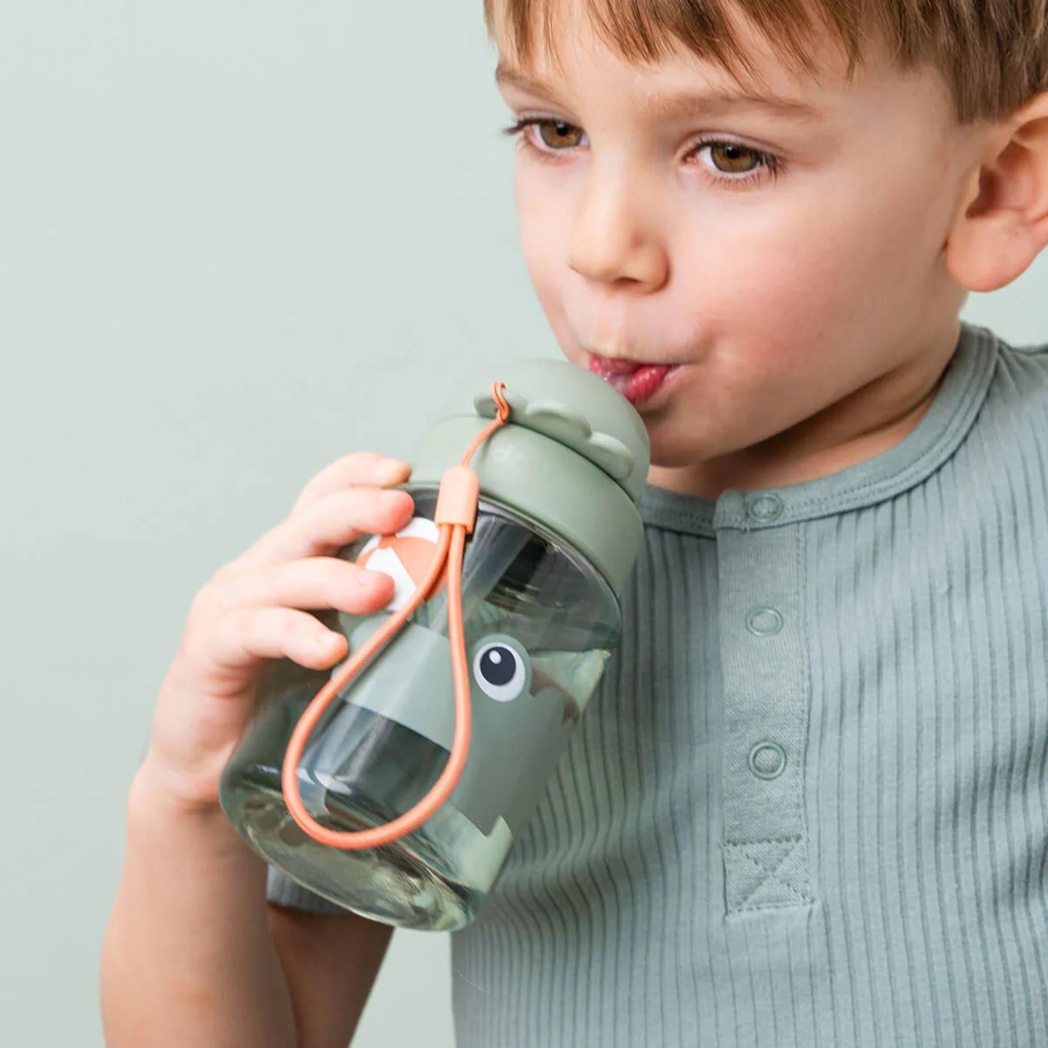 Done By Deer Straw Bottle 280ml - Playground - Green
