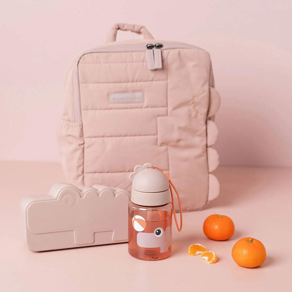 Done By Deer Straw Bottle 280ml - Playground - Powder Pink