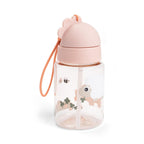 Done By Deer Straw Bottle 280ml, Playground - Powder Pink