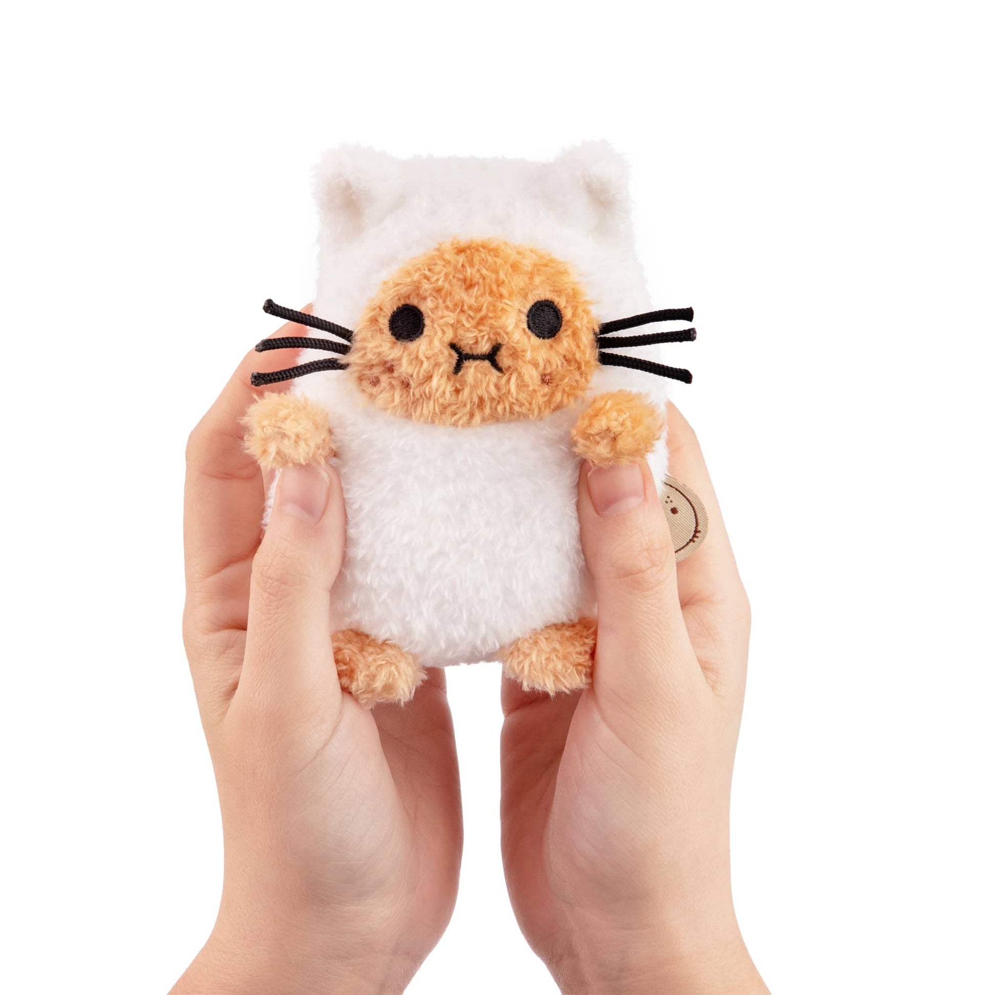 Noodoll White Cat Ricespud mini sitting plush toy 10cm