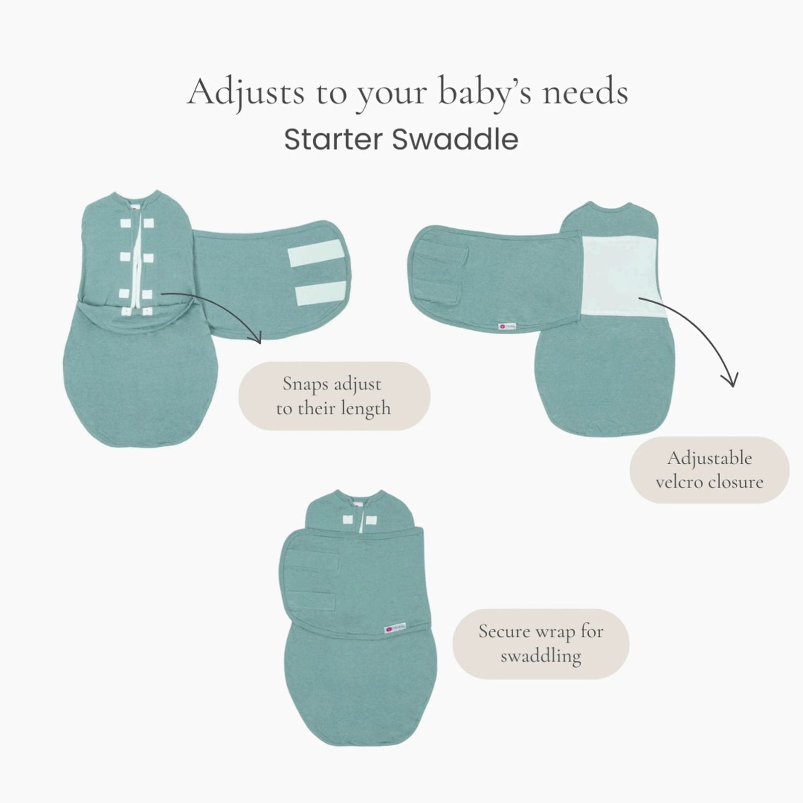 embé Starter Classic 2-Way Swaddle Sack (0-4mos)