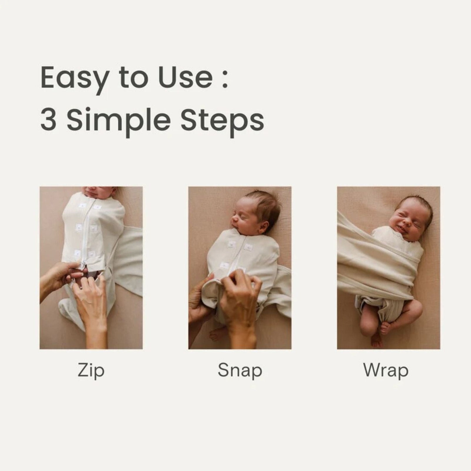 embé Long Sleeve Starter 2-Way Swaddle Sack (0-4mos)